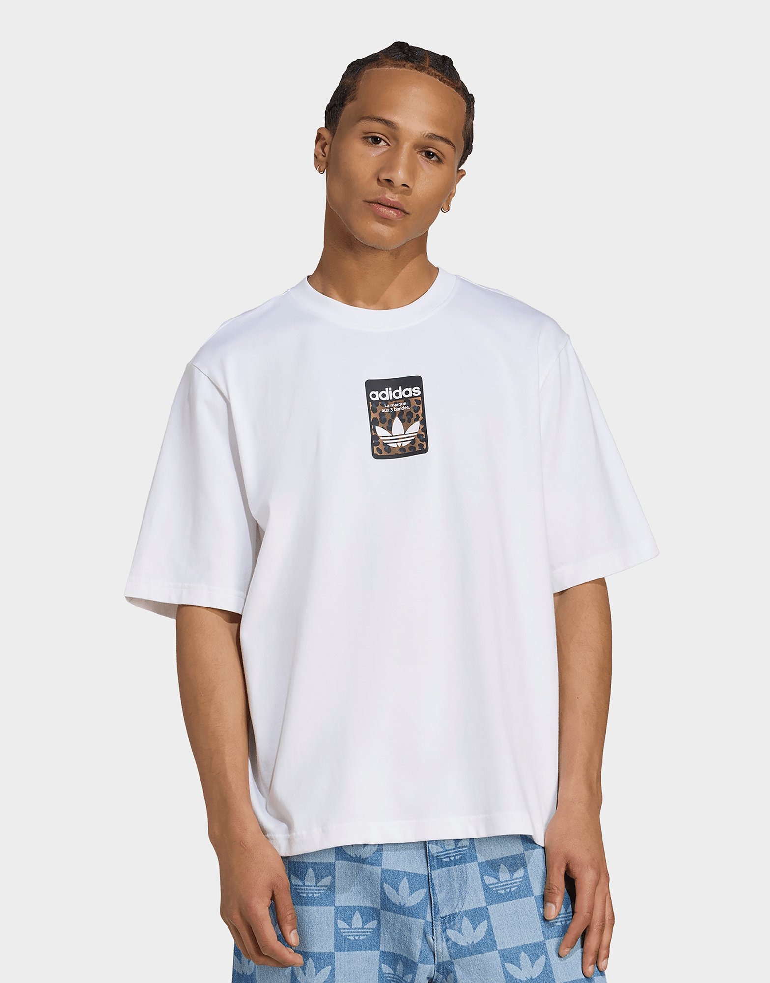 White adidas Leo Oversized Tee | JD Sports UK