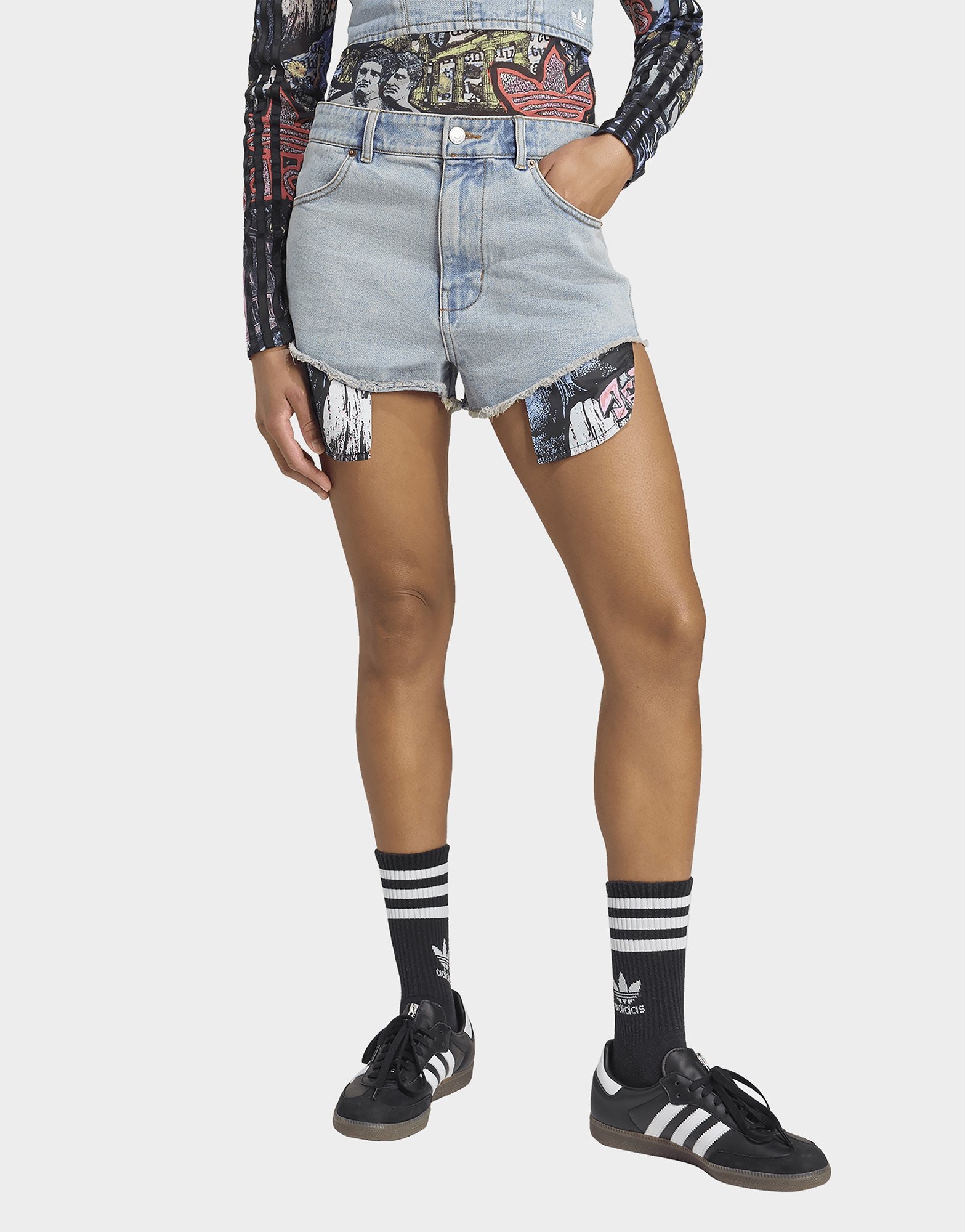 ショートパンツ adidas x Jeremy Scott Denim Shorts adidas x Jeremy Scott Denim Shorts Indigo Denim - SS25 - US
