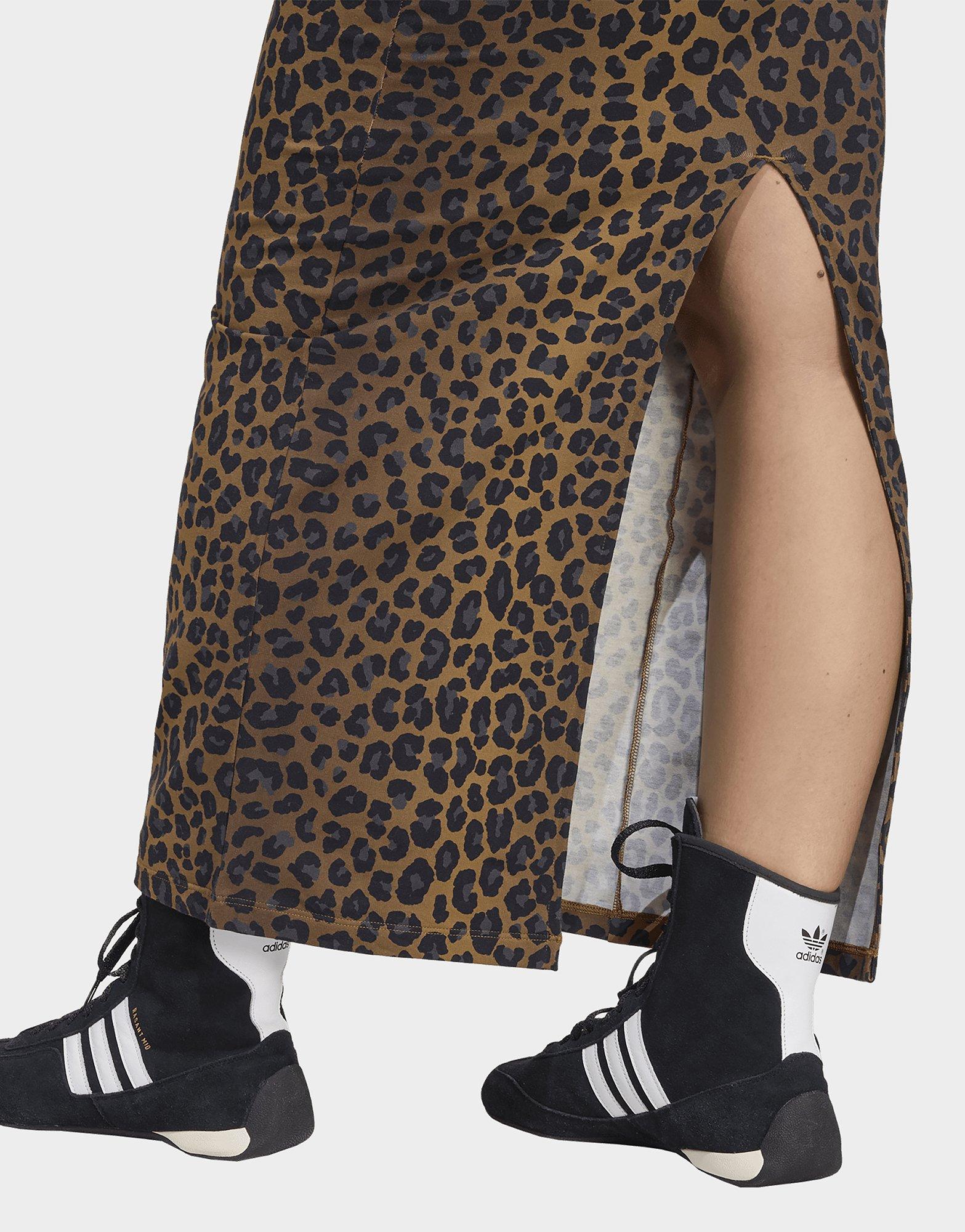 adidas Leopard V-Neck Maxi Kleid