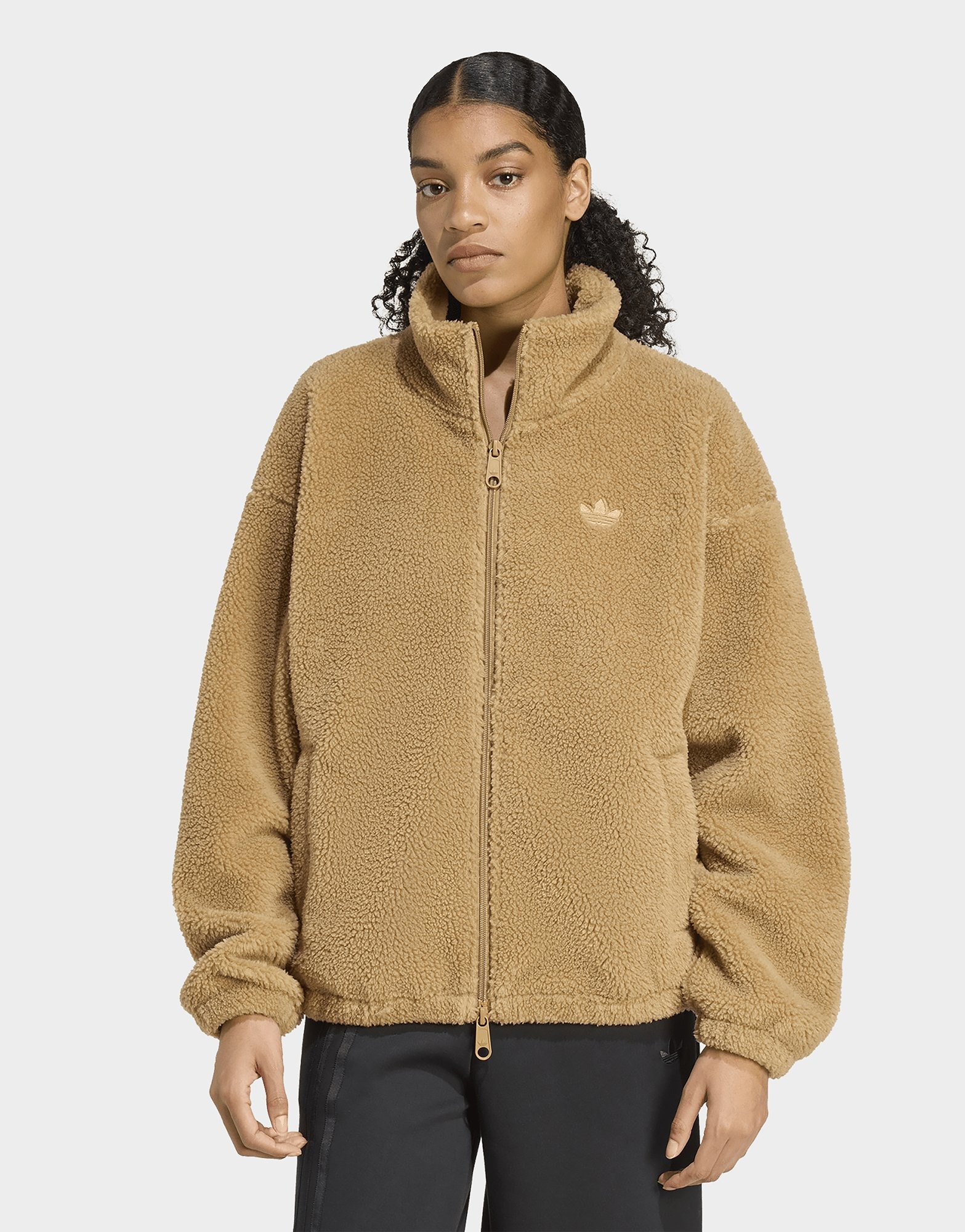 Brown adidas Essentials Teddy Jacket JD Sports UK