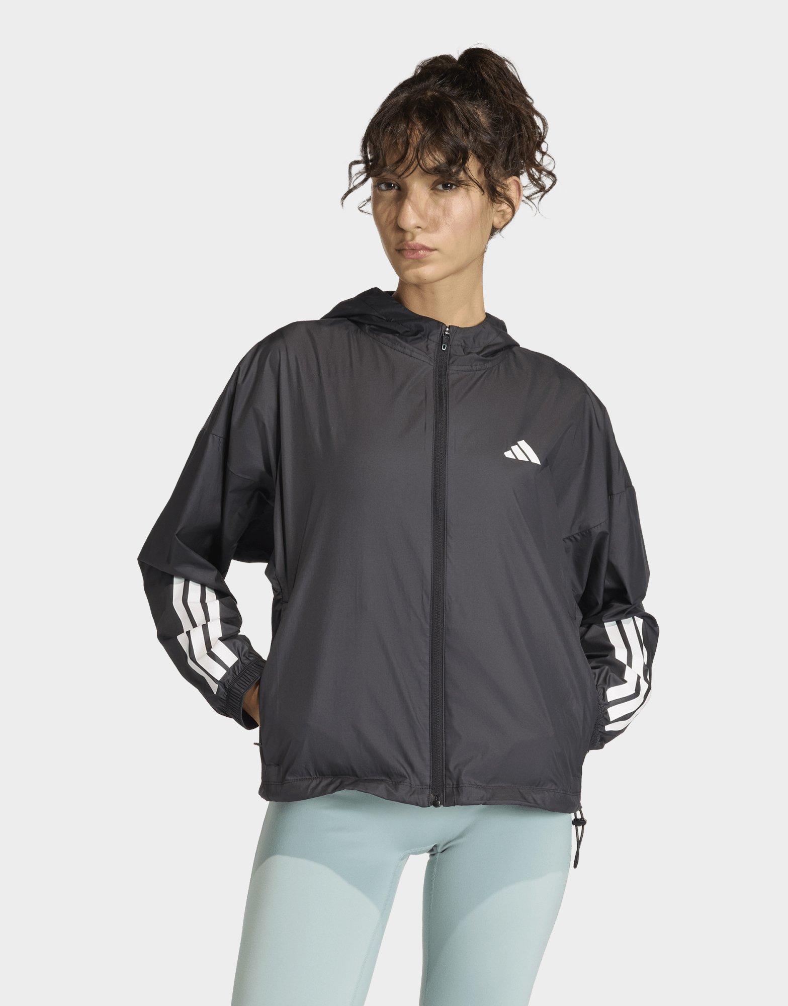 adidas giacca a vento Hyperglam 3-Stripes