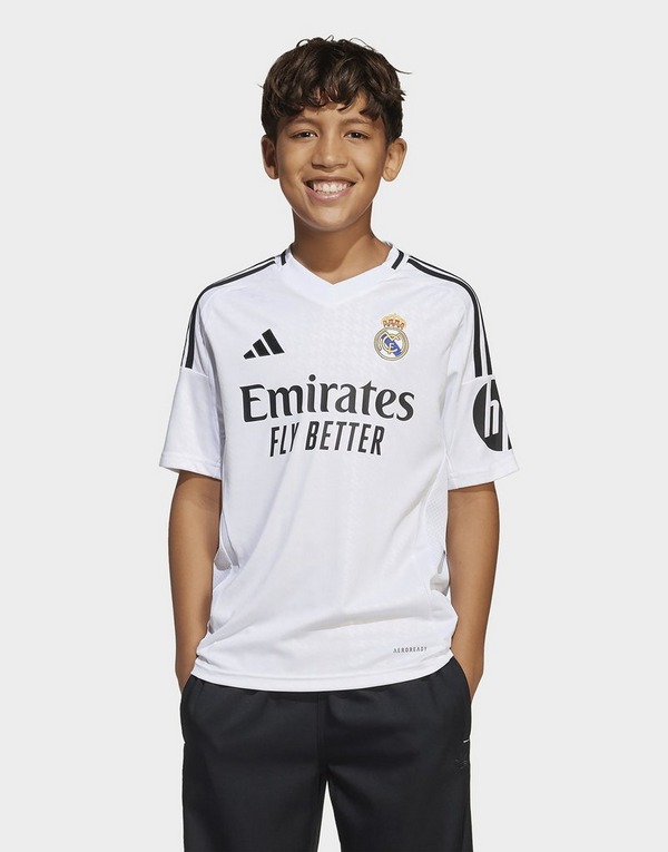 White adidas Real Madrid 2024/25 Home Shirt Junior | JD White adidas Real Madrid 2024/25 Home Shirt Junior | JD
