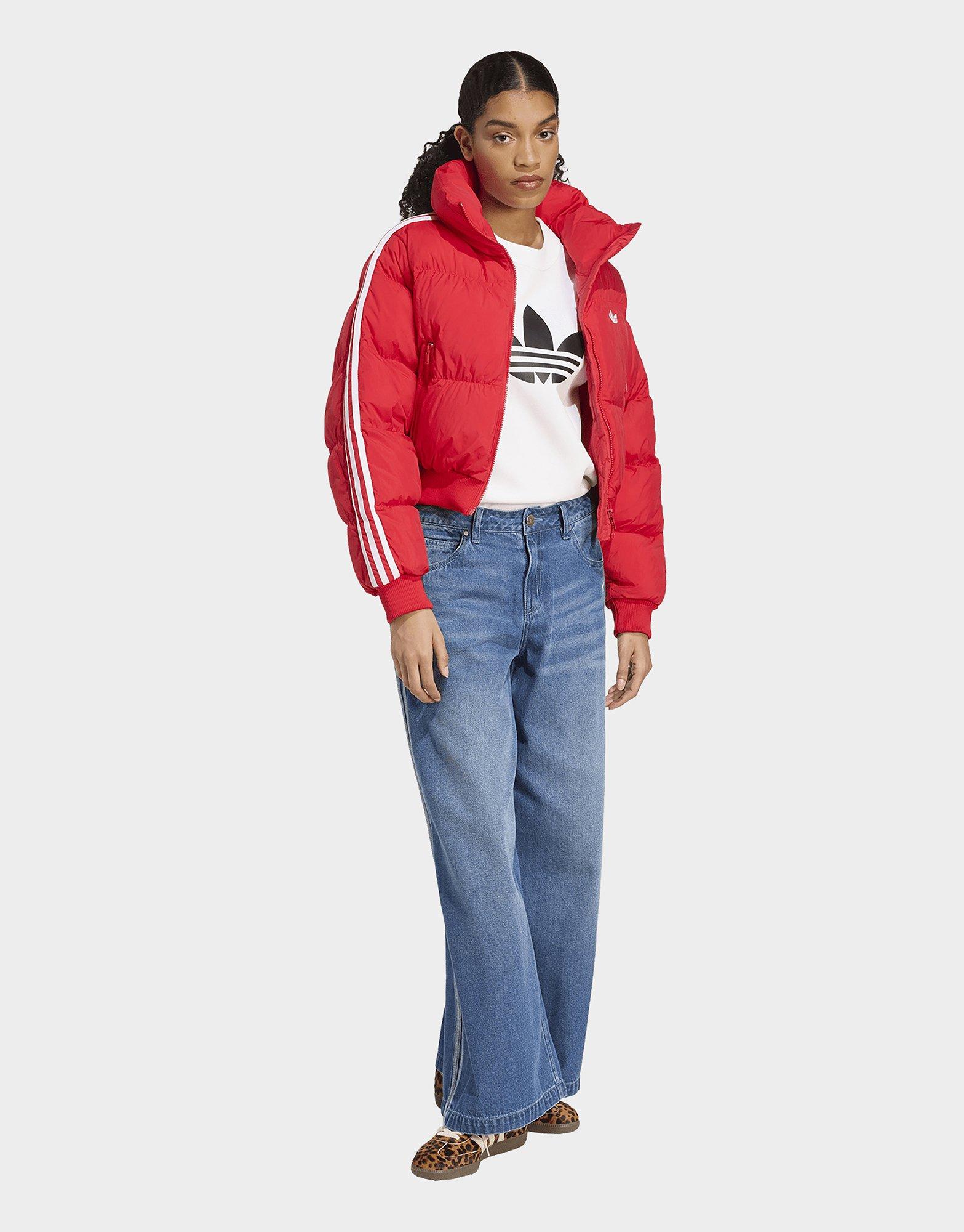 adidas Adicolor Kürzer geschnittener Puffer Jacke aus Kunstdaunen