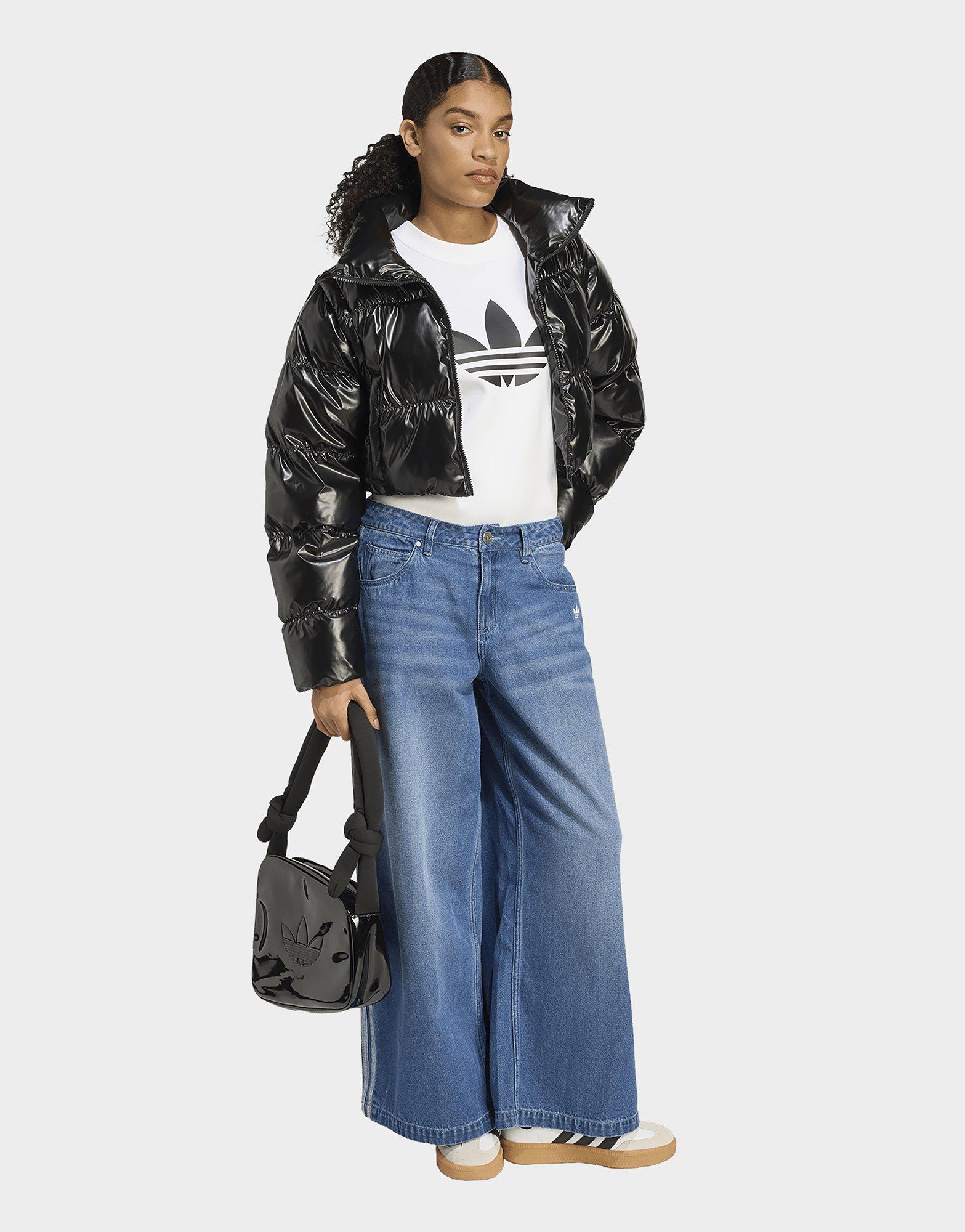 adidas Essentials glänzende 2-In-1 kürzer geschnittene Puffer Jacke