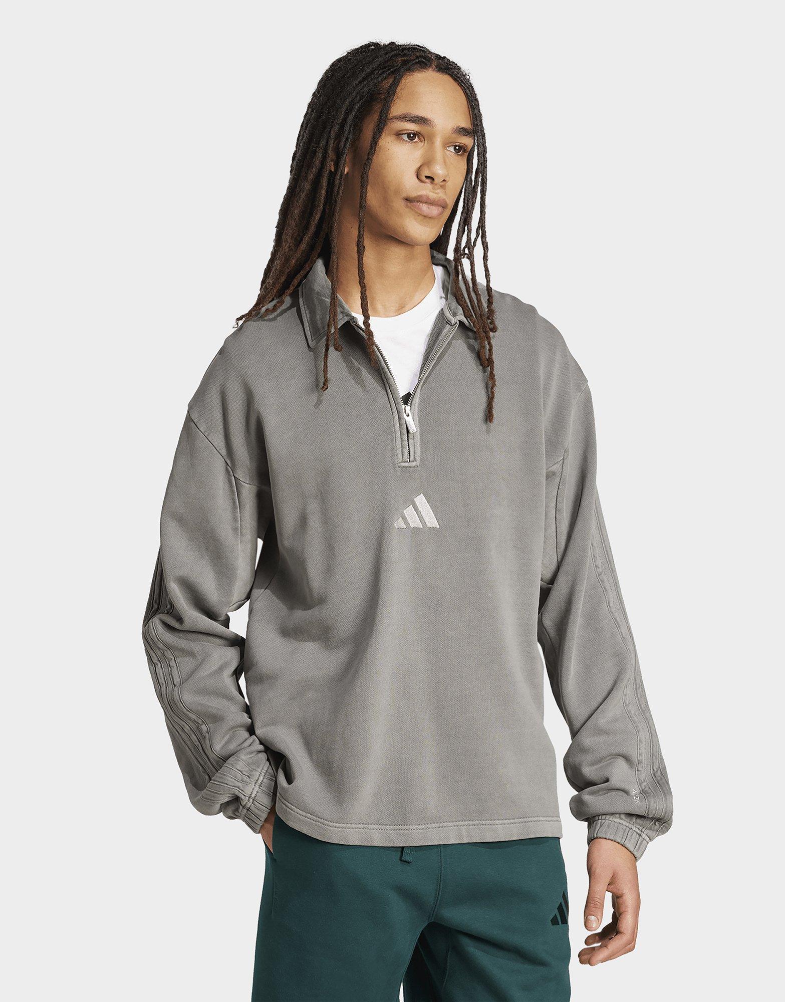 Black adidas All SZN French Terry Washed Half-Zip JD Sports UK