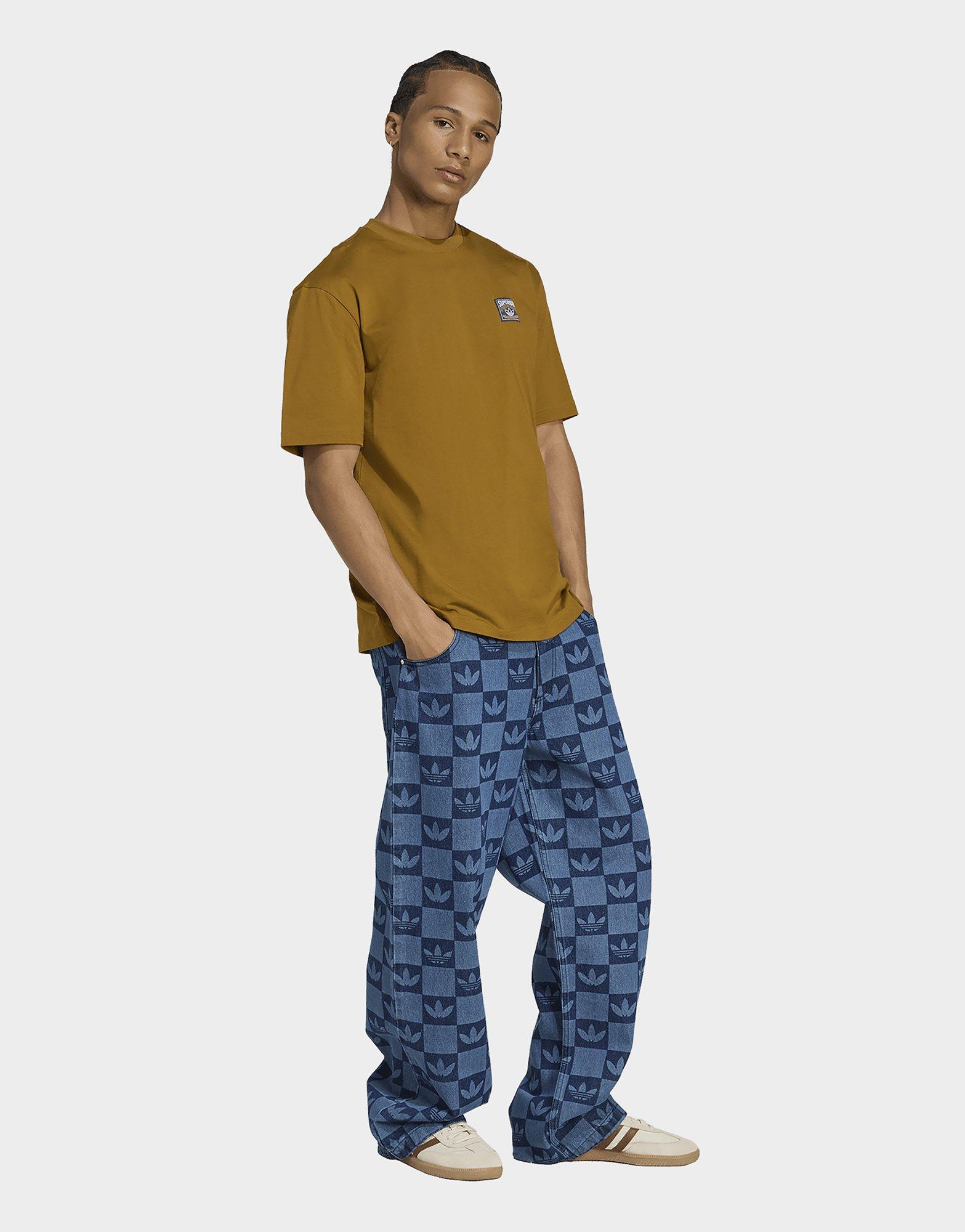 adidas Monogram All Over Print Regular Denim Broek