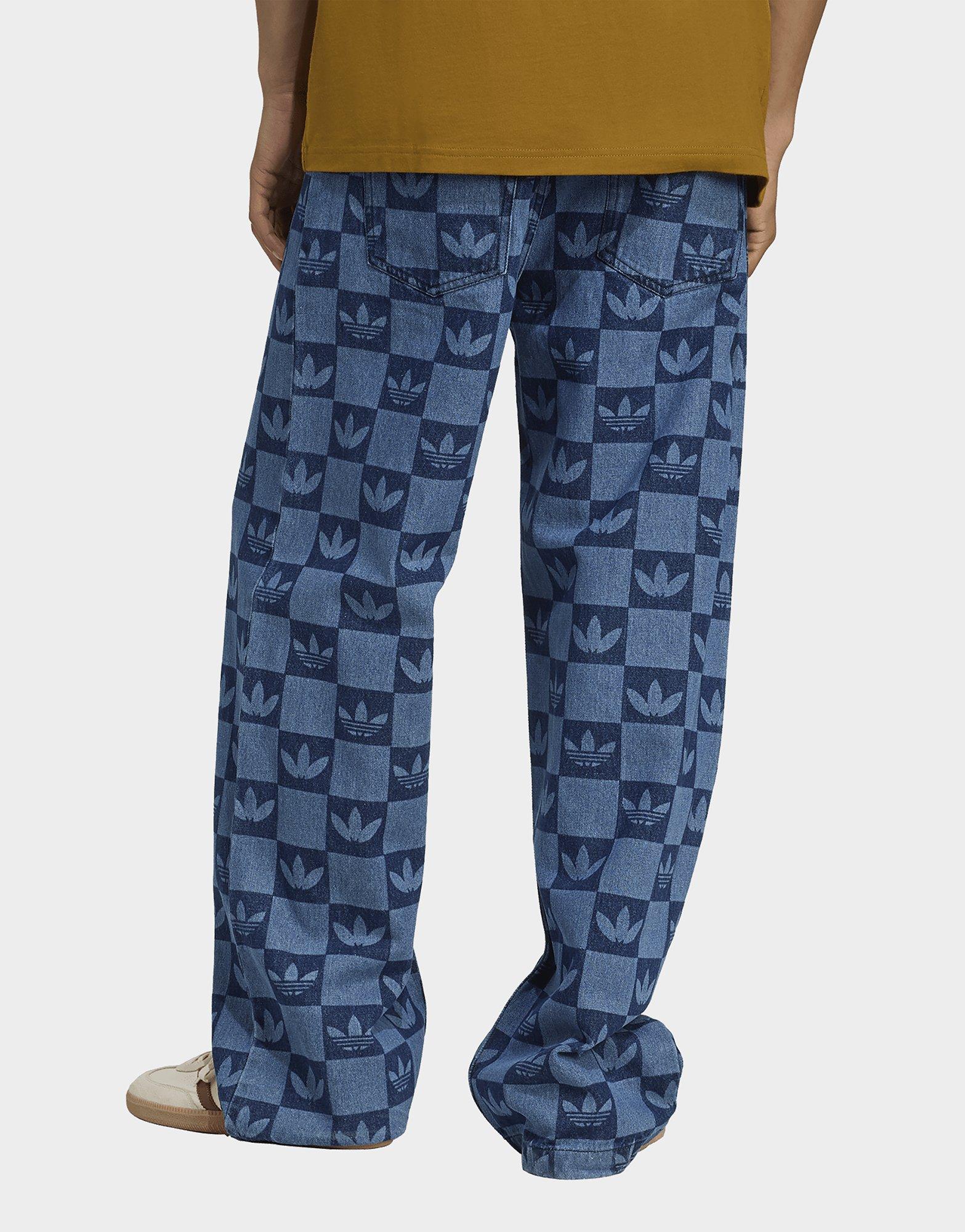 adidas Monogram All Over Print Regular Denim Broek