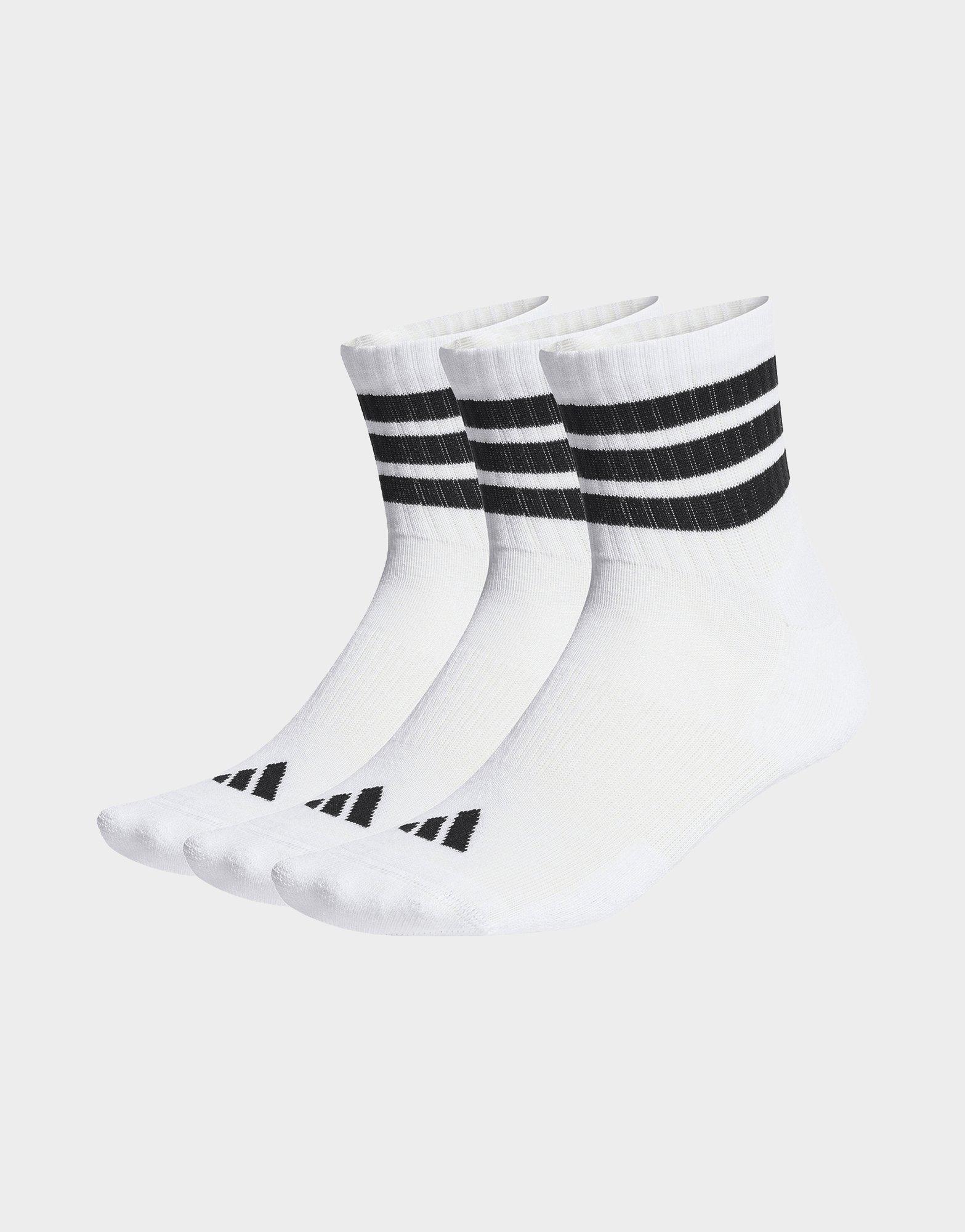 adidas Calzini Sportivi Imbottiti A Tre Strisce, Alta Caviglia, Confezione Da 3 Paia