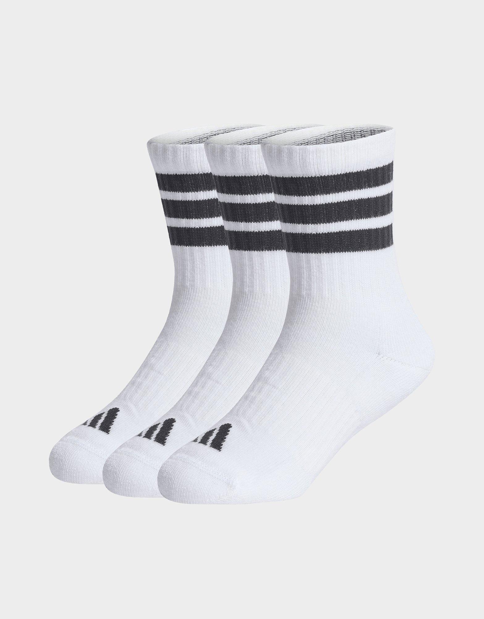 adidas Kids 3-stripes Cushioned Crew Socks 3 Pair Pack
