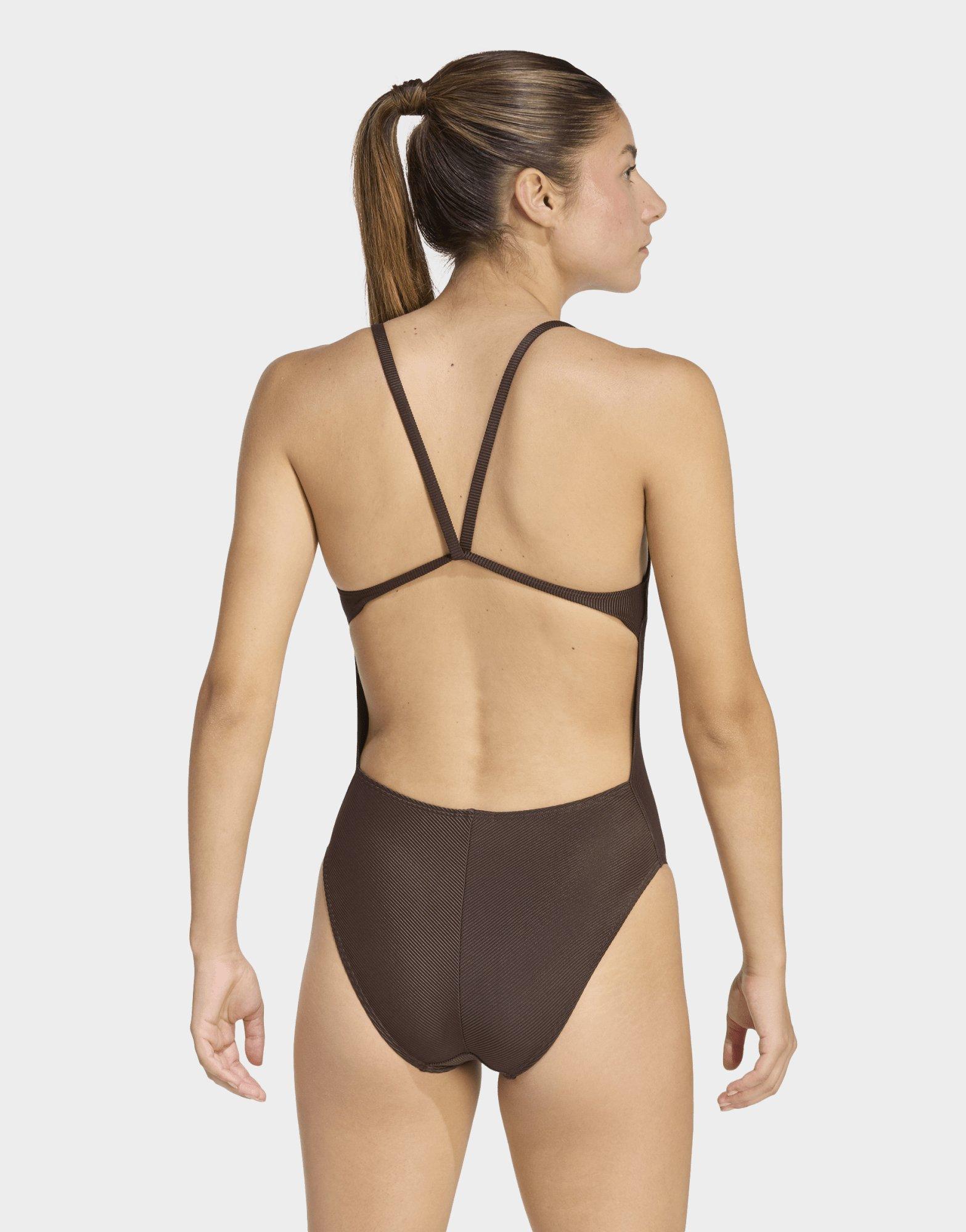 adidas 3-STRIPES HIGH NECK 2-WAY STRAPS PEACHSOFT SWIMSUIT
