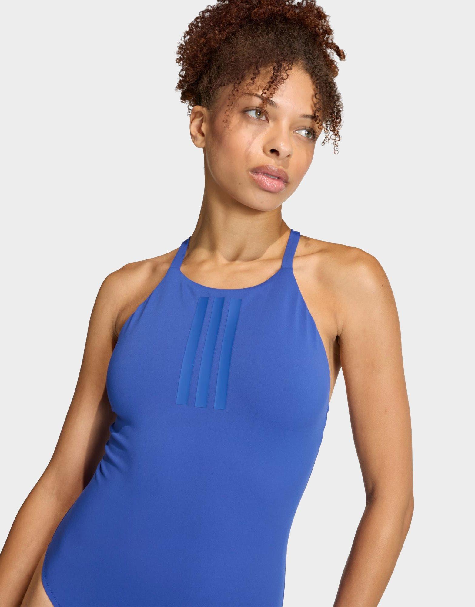 adidas 3-STRIPES HIGH NECK 2-WAY STRAPS PEACHSOFT SWIMSUIT