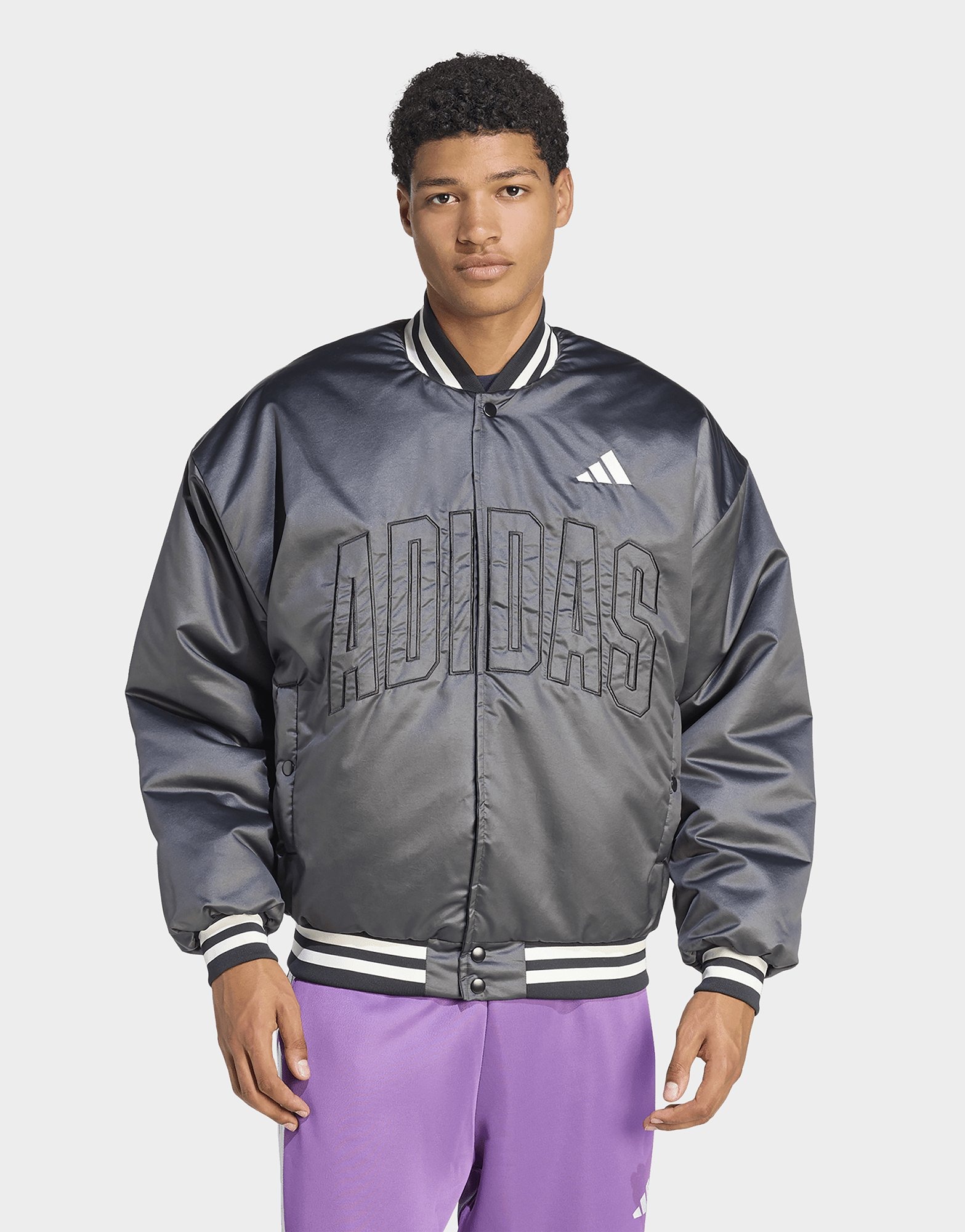 Black adidas STADIUM INSULATED BOMBER JACKET | JD Sports UK
