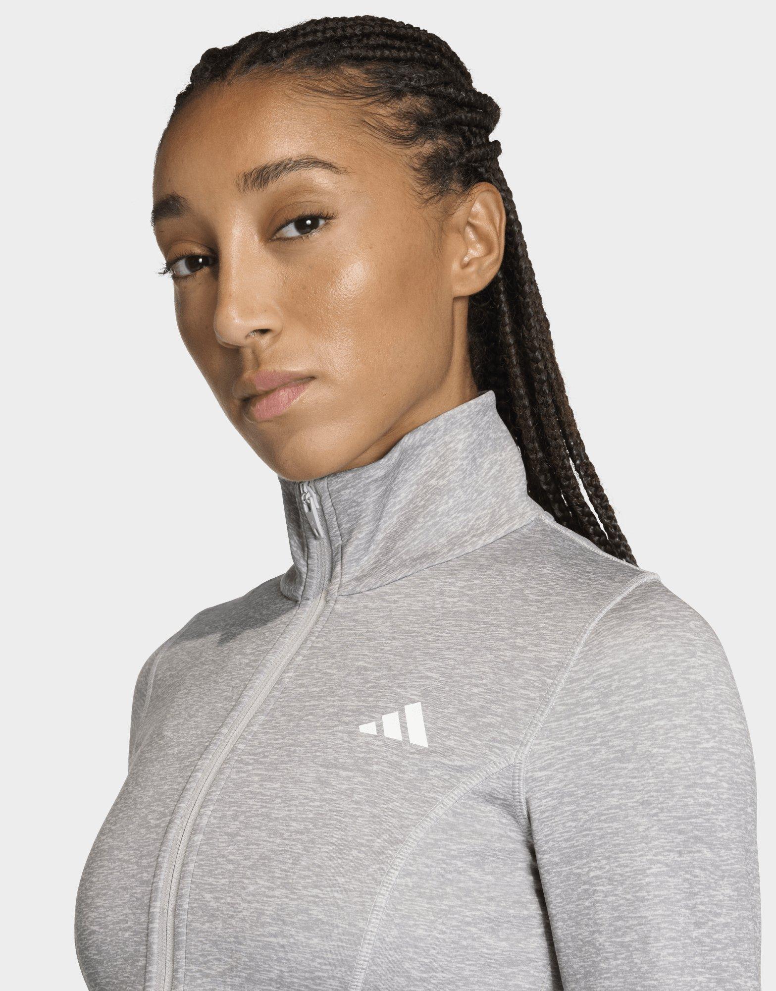 adidas Workout Essentials Heather Zip Through Jacket