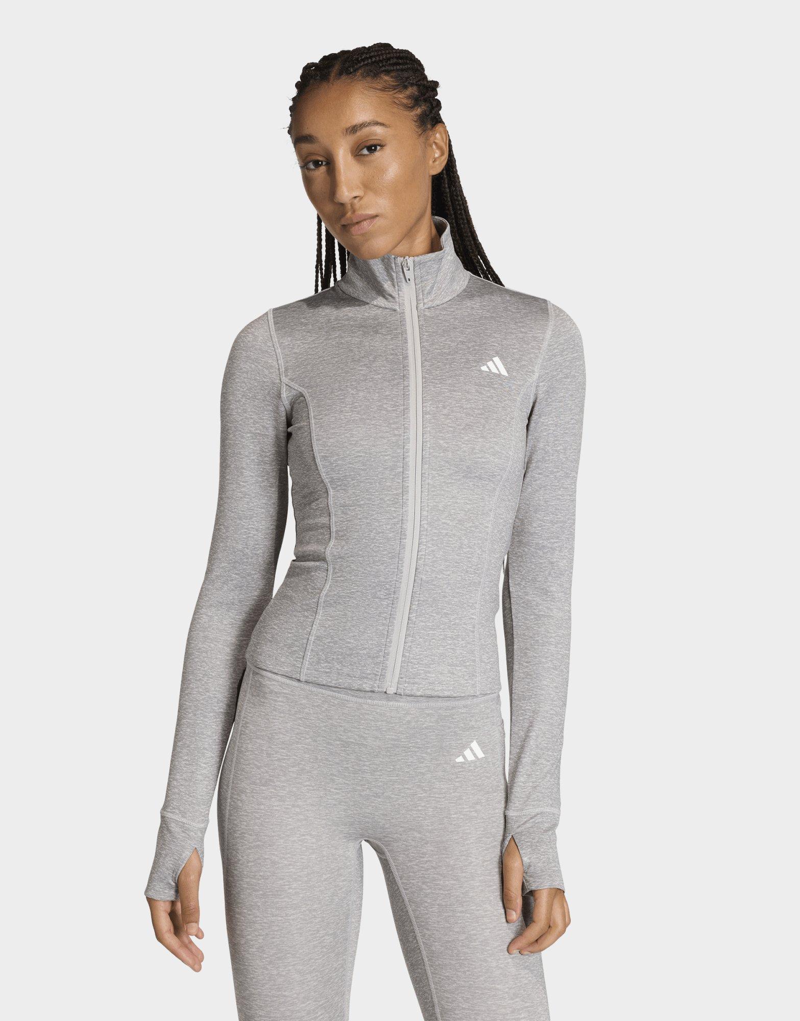 adidas Workout Essentials Heather Zip Through Jacket