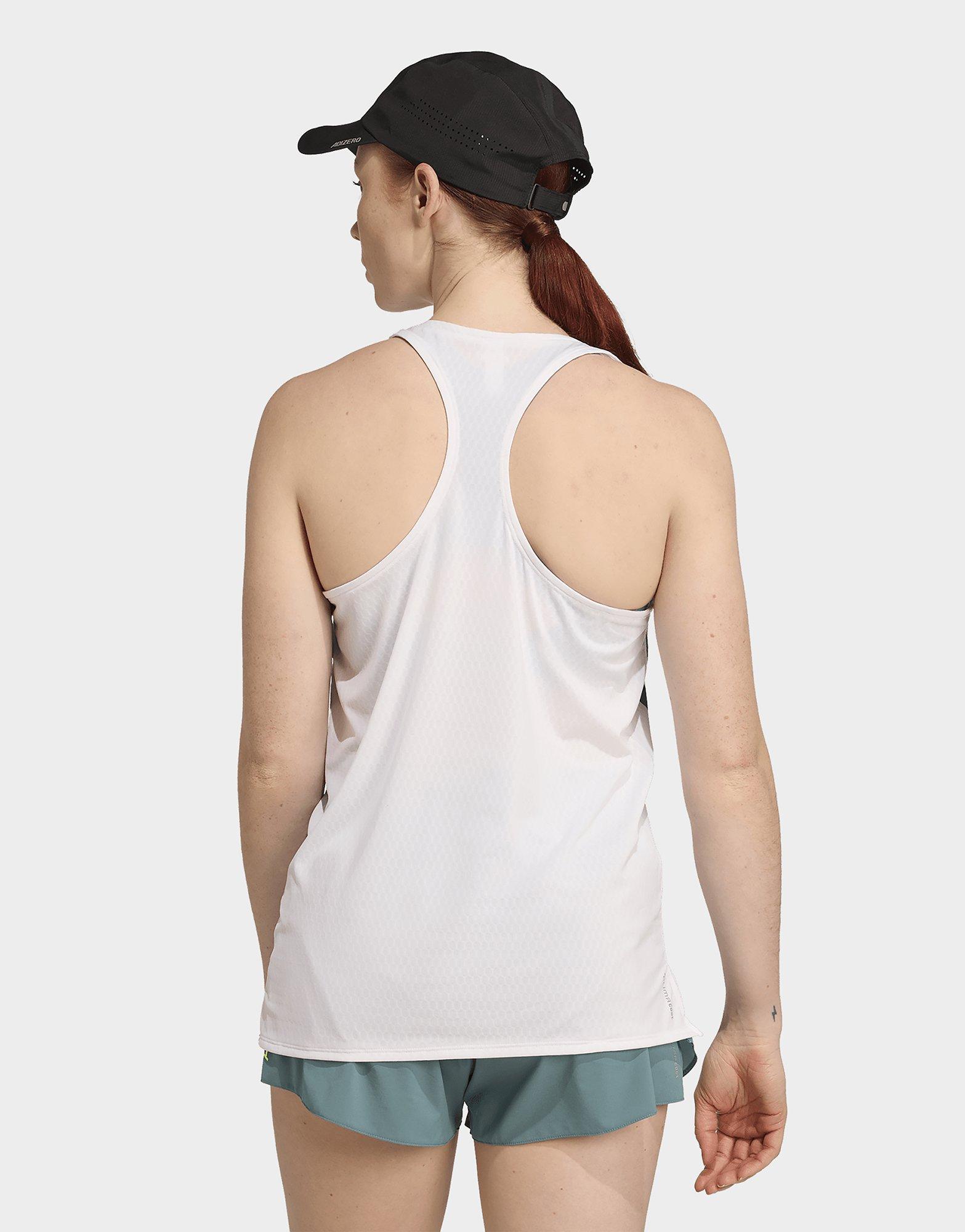 White adidas Adizero Archive Running Singlet | JD Sports UK