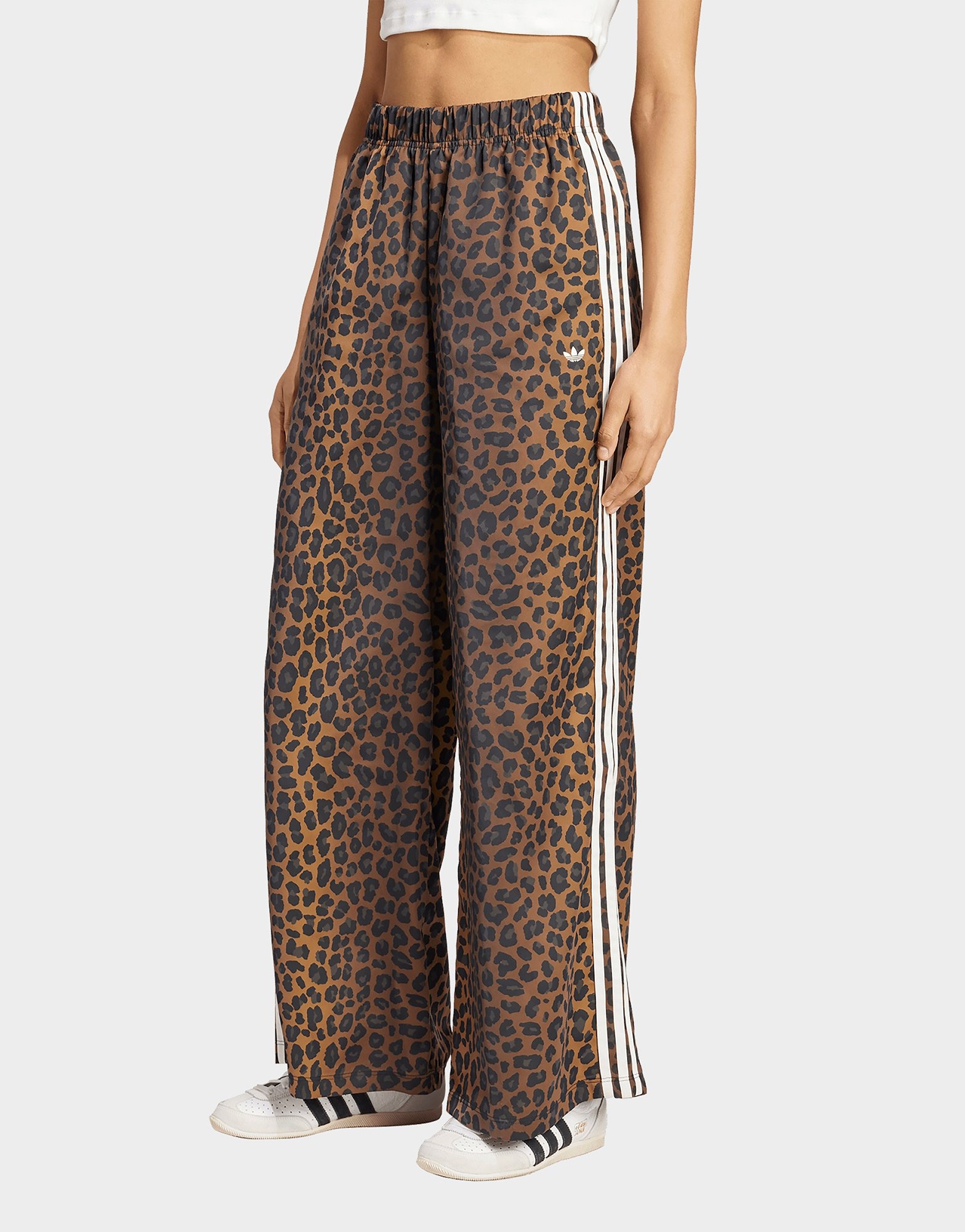 adidas Pantalon satin jambes larges adidas Originals Leopard Print Multicolore- JD Sports France 