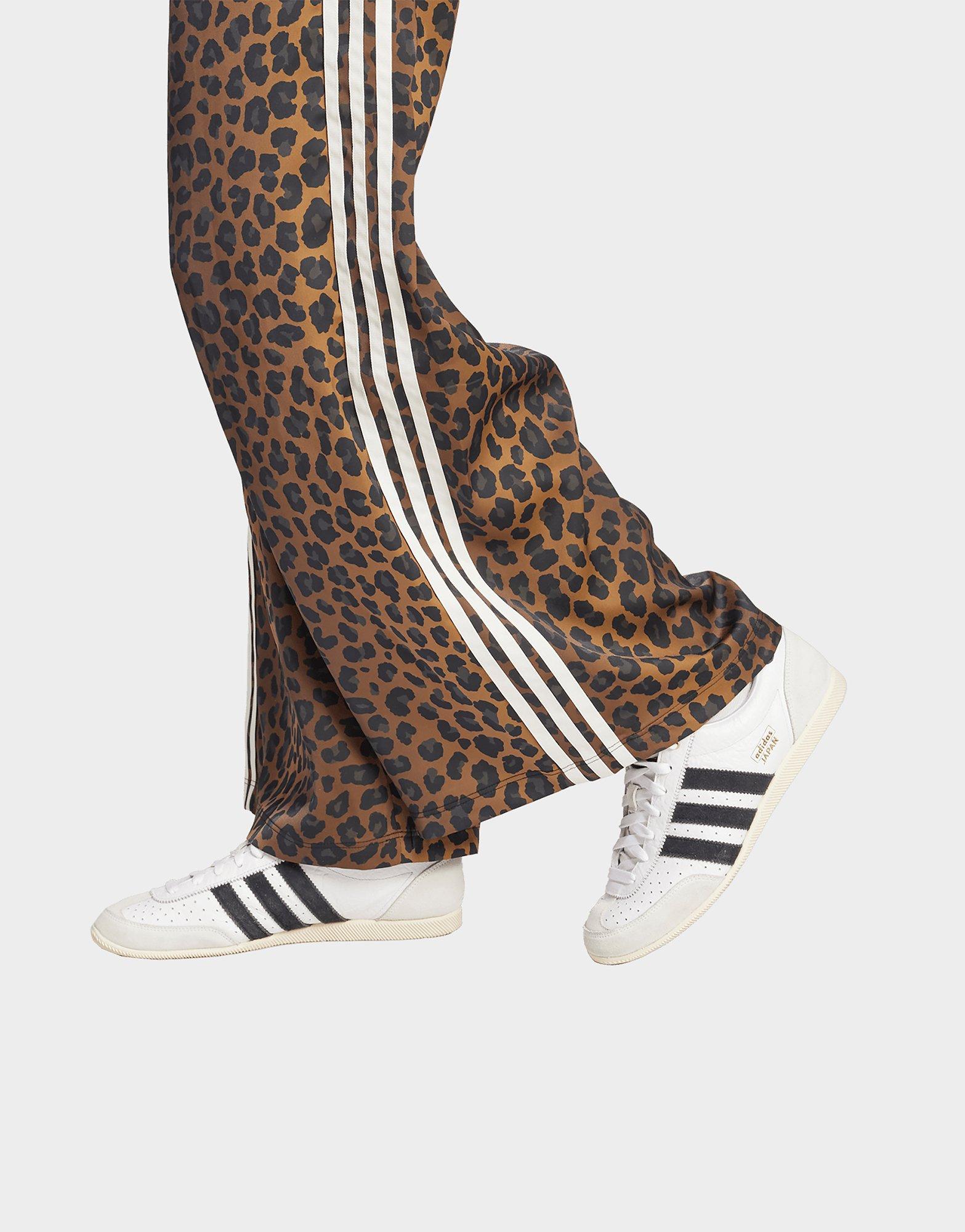 adidas adidas Originals Wide Leg Satin Hose Leopard Print