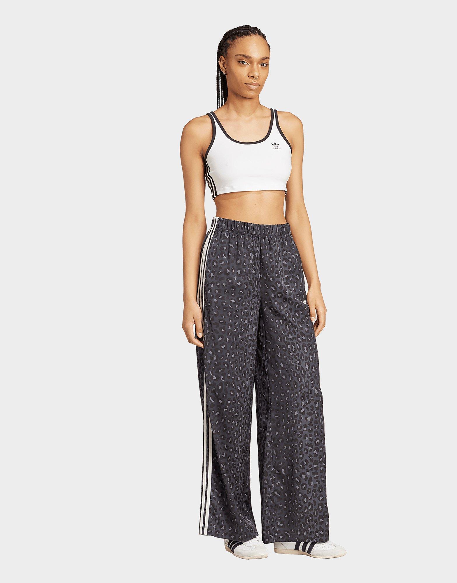 adidas adidas Originals Wide Leg Satin Hose Leopard Print