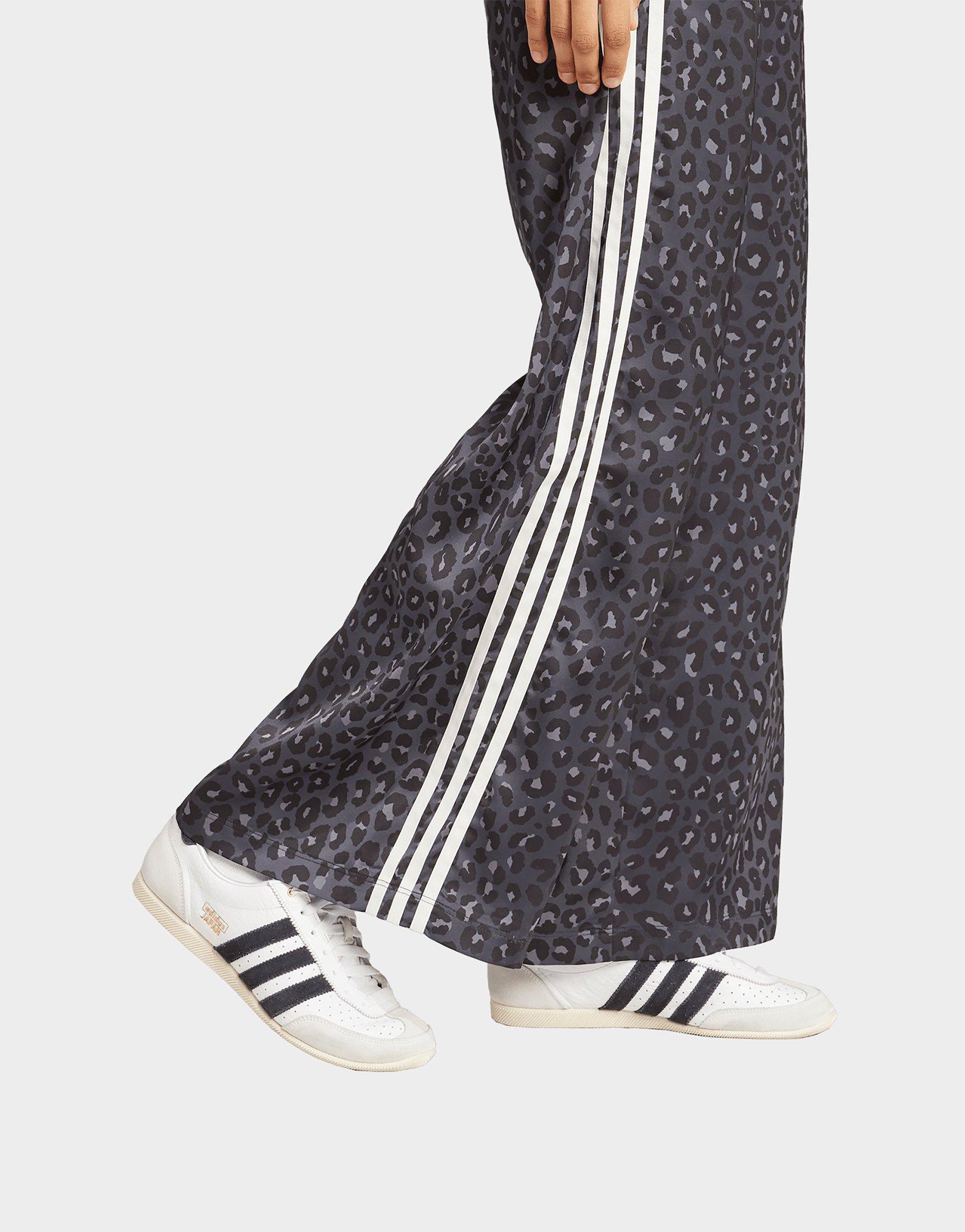 adidas adidas Originals Wide Leg Satin Hose Leopard Print