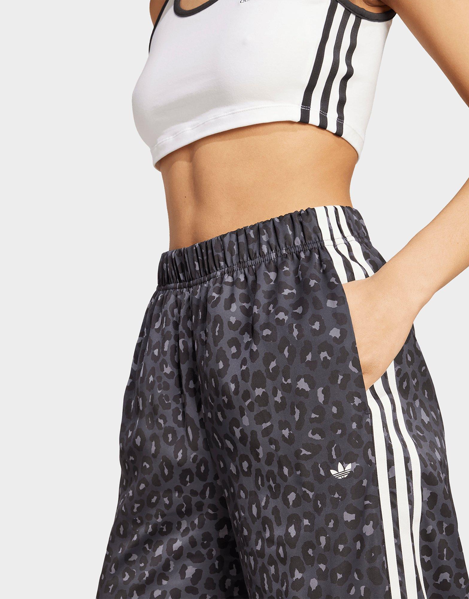 adidas adidas Originals Wide Leg Satin Hose Leopard Print