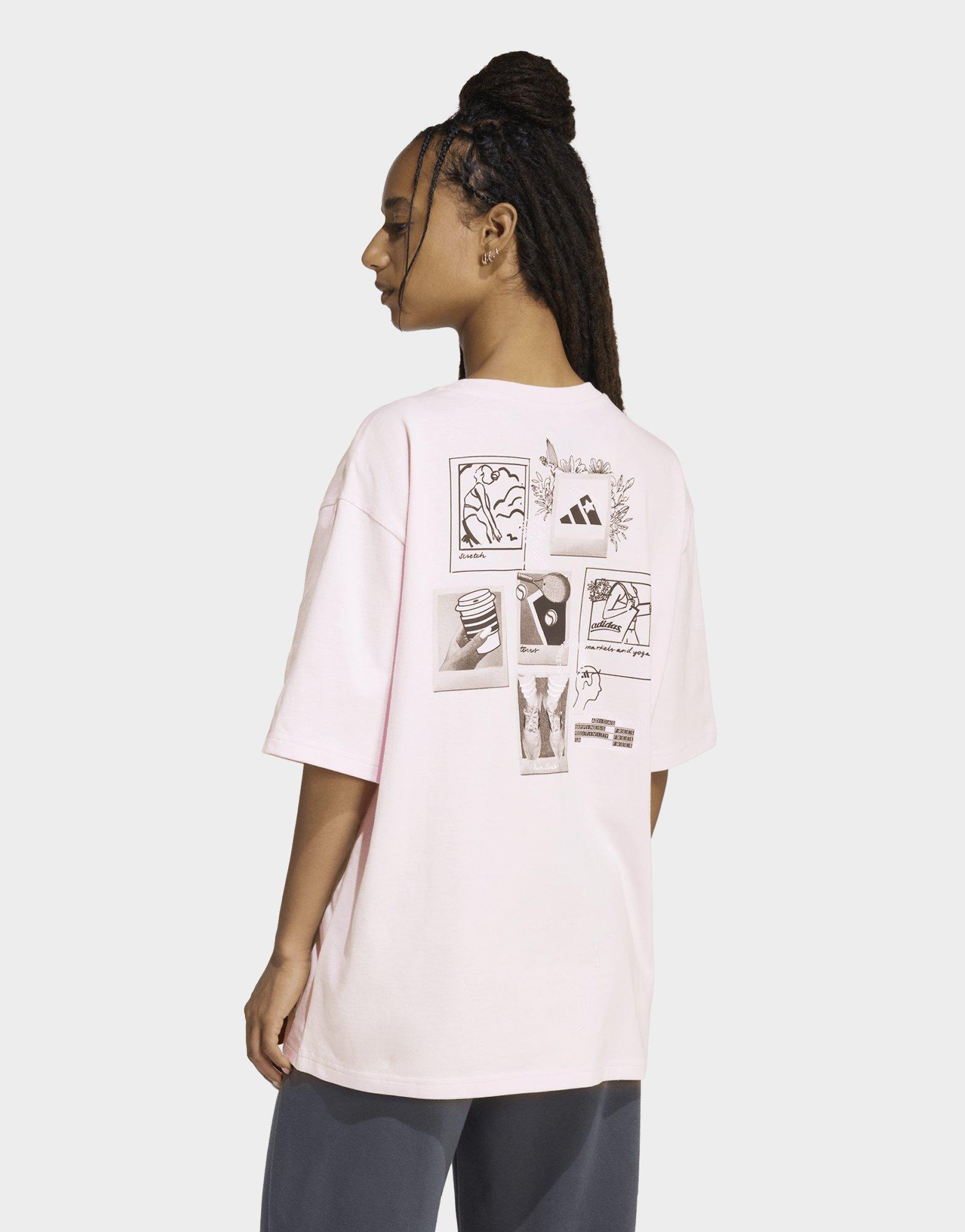adidas MINI EMBROIDERY OVERSIZED GRAPHIC T-SHIRT