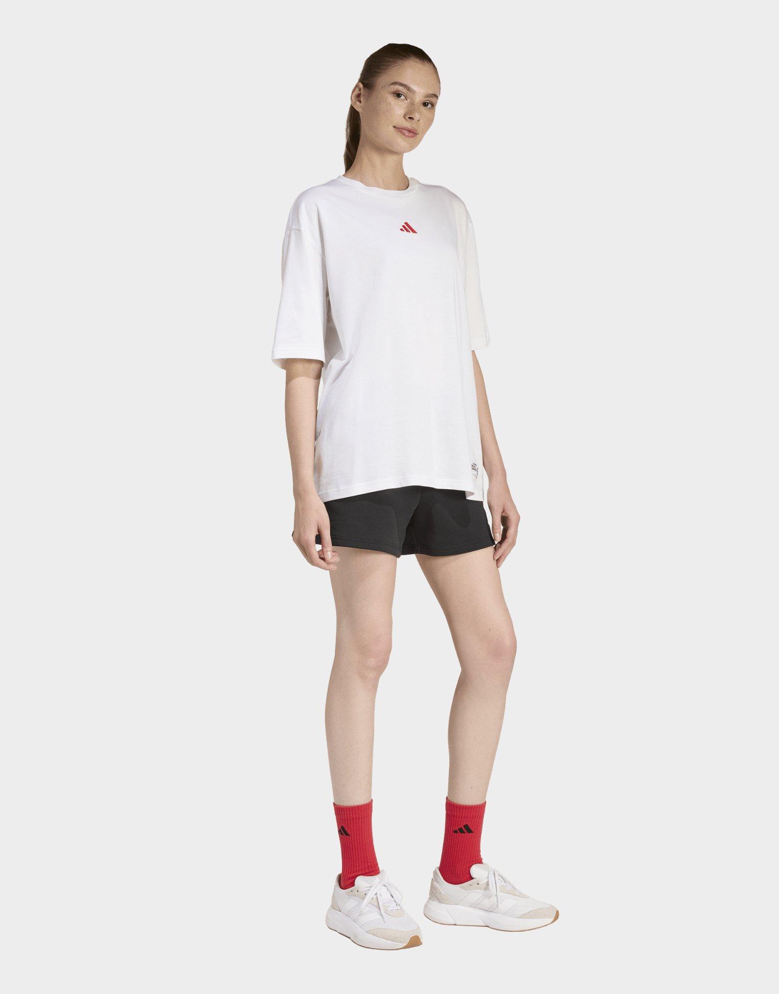 adidas MINI EMBROIDERY OVERSIZED GRAPHIC T-SHIRT