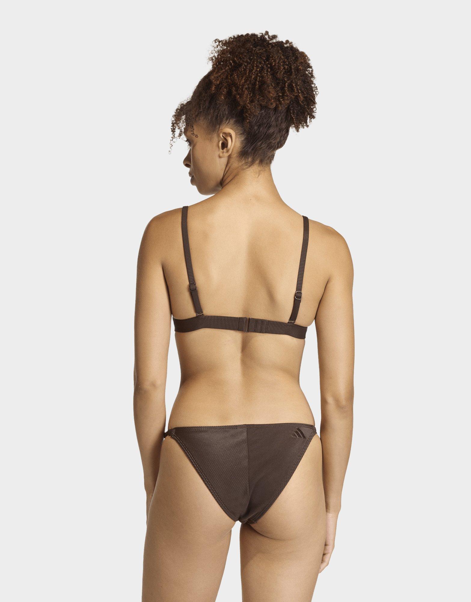 adidas Iconisea Ribbed Padded Triangle Bikini Top