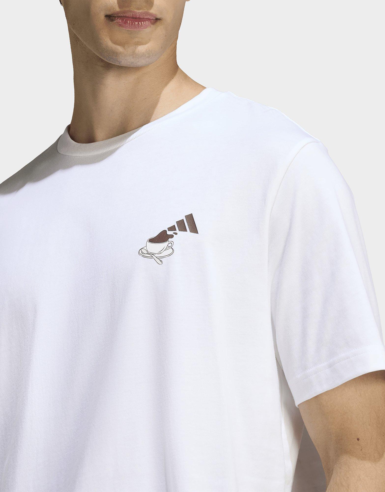 adidas T-SHIRT GRAPHIQUE COFFEE CAFE CHEESECAKE