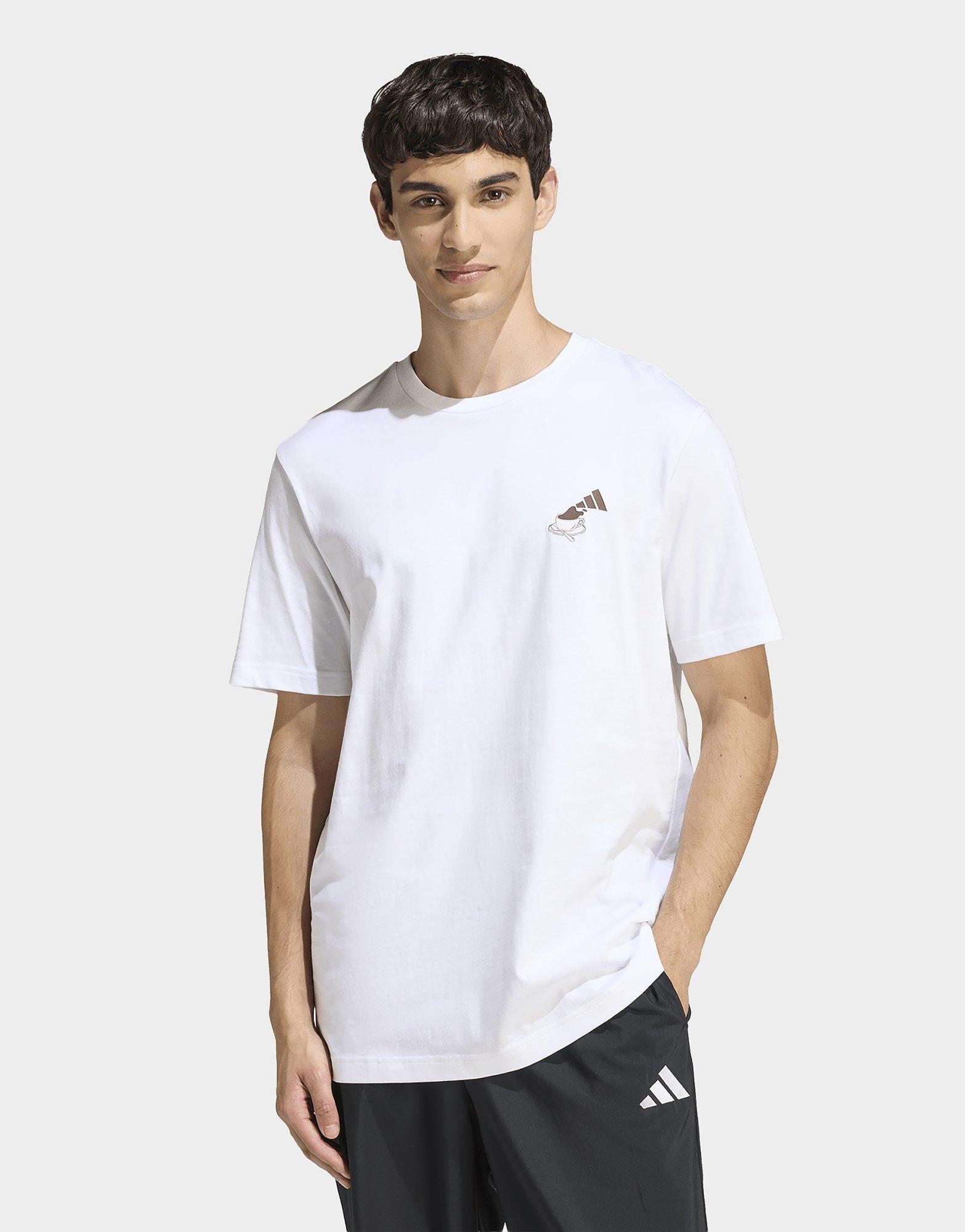 adidas T-shirt Coffee Cafe Cheesecake Graphic
