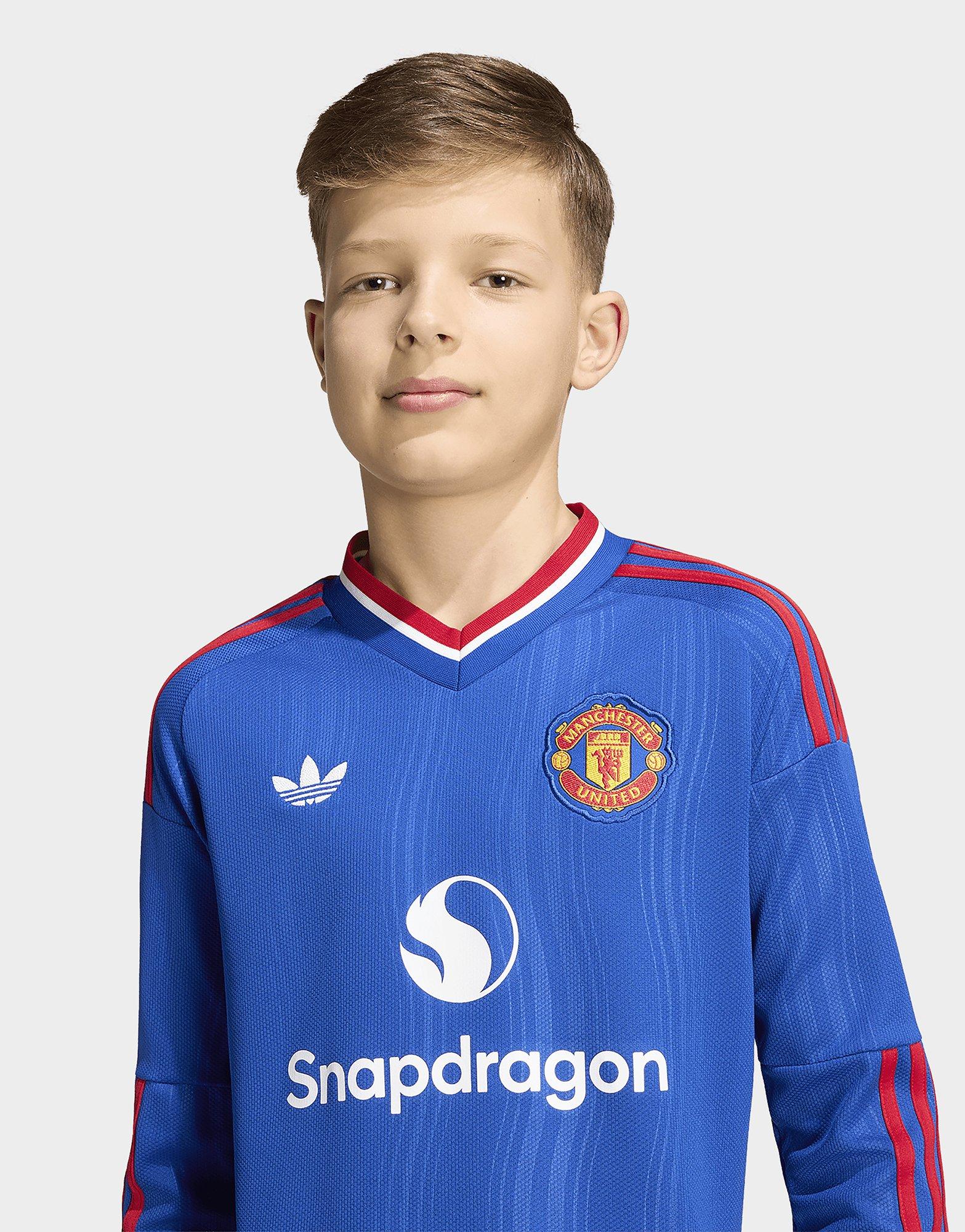 adidas Manchester United 26/27 Kids, Auswärtstrikot, Langärmelig