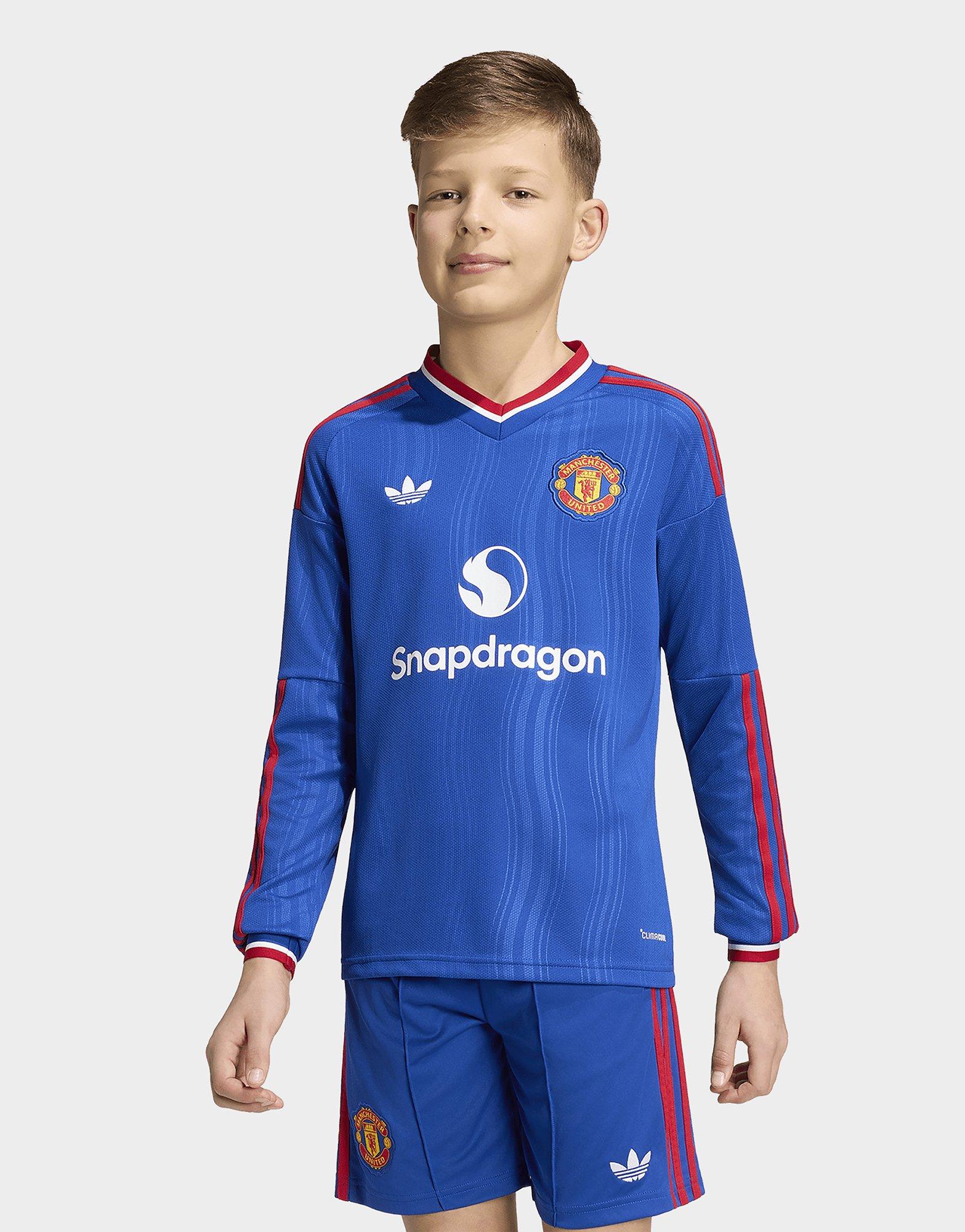 adidas Maglia Away Manchester United 26/27 A Maniche Lunghe Per Bambini E Bambine