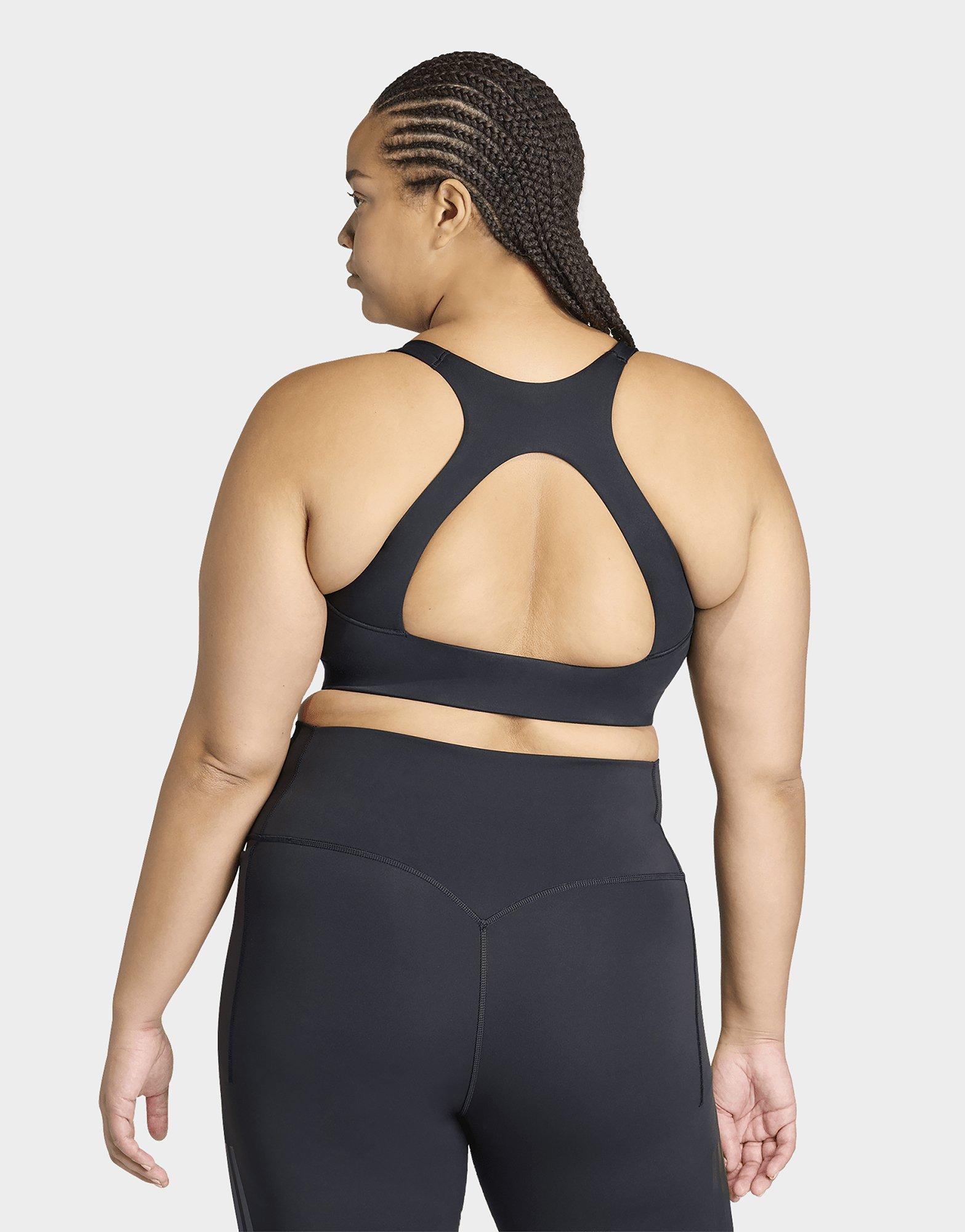 adidas Optime Workout 3-Stripes Medium Support Bra (Plus Size)