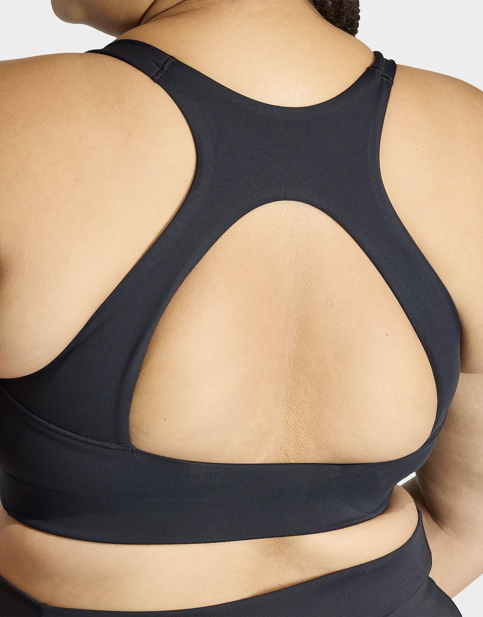 adidas Optime Workout 3-Stripes Medium Support Bra (Plus Size)