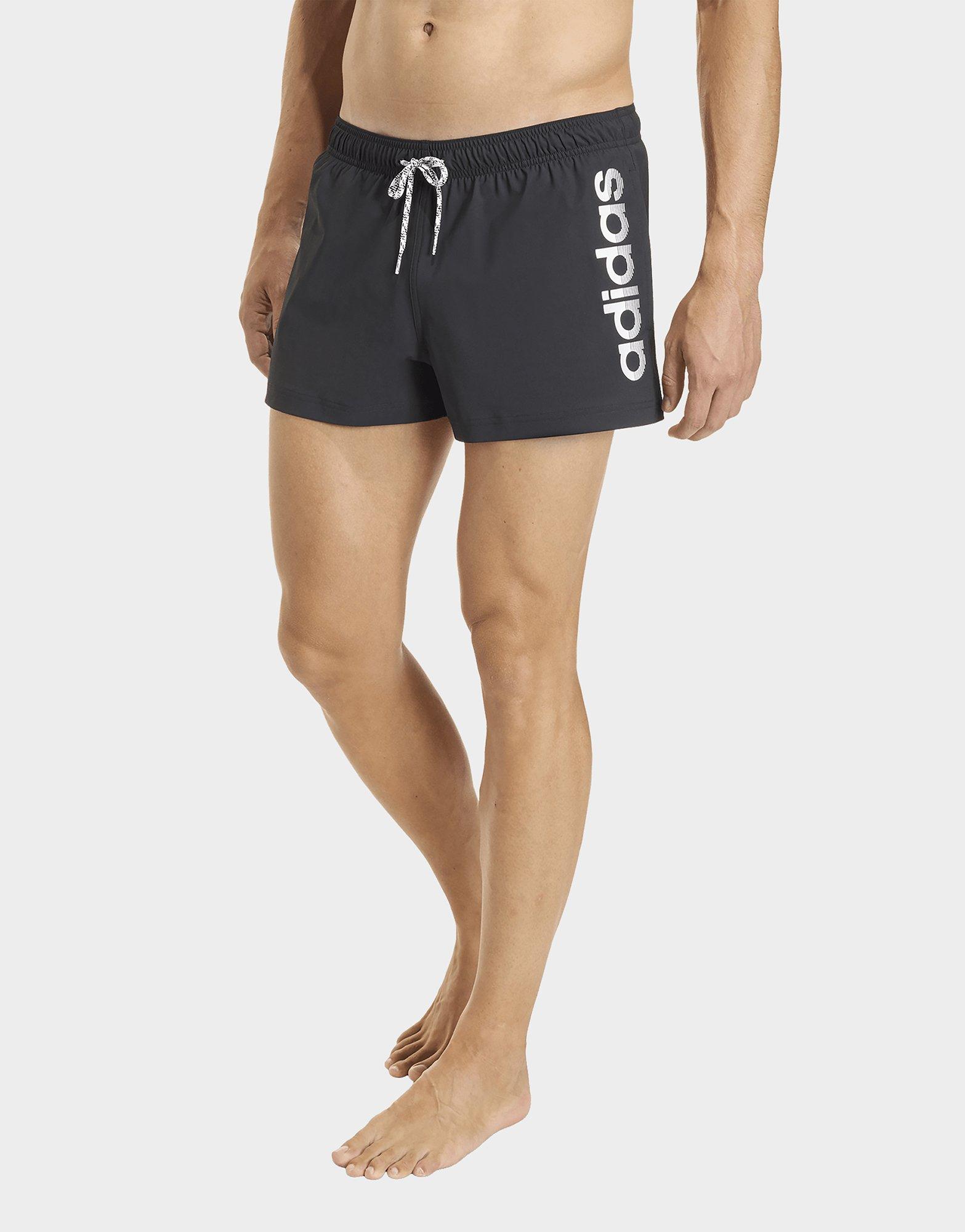 adidas Logo Stretchy Knit Swim Shorts 3 Inch