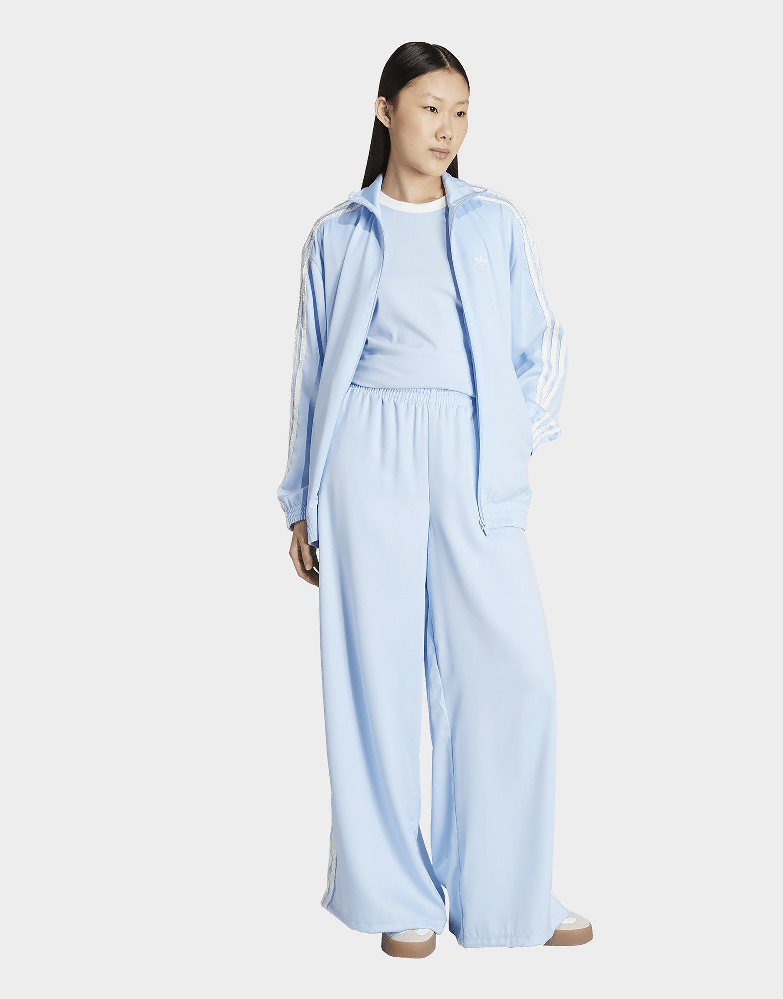 adidas adidas Originals Satin Ruffle 3-Stripes Wide Leg Broek