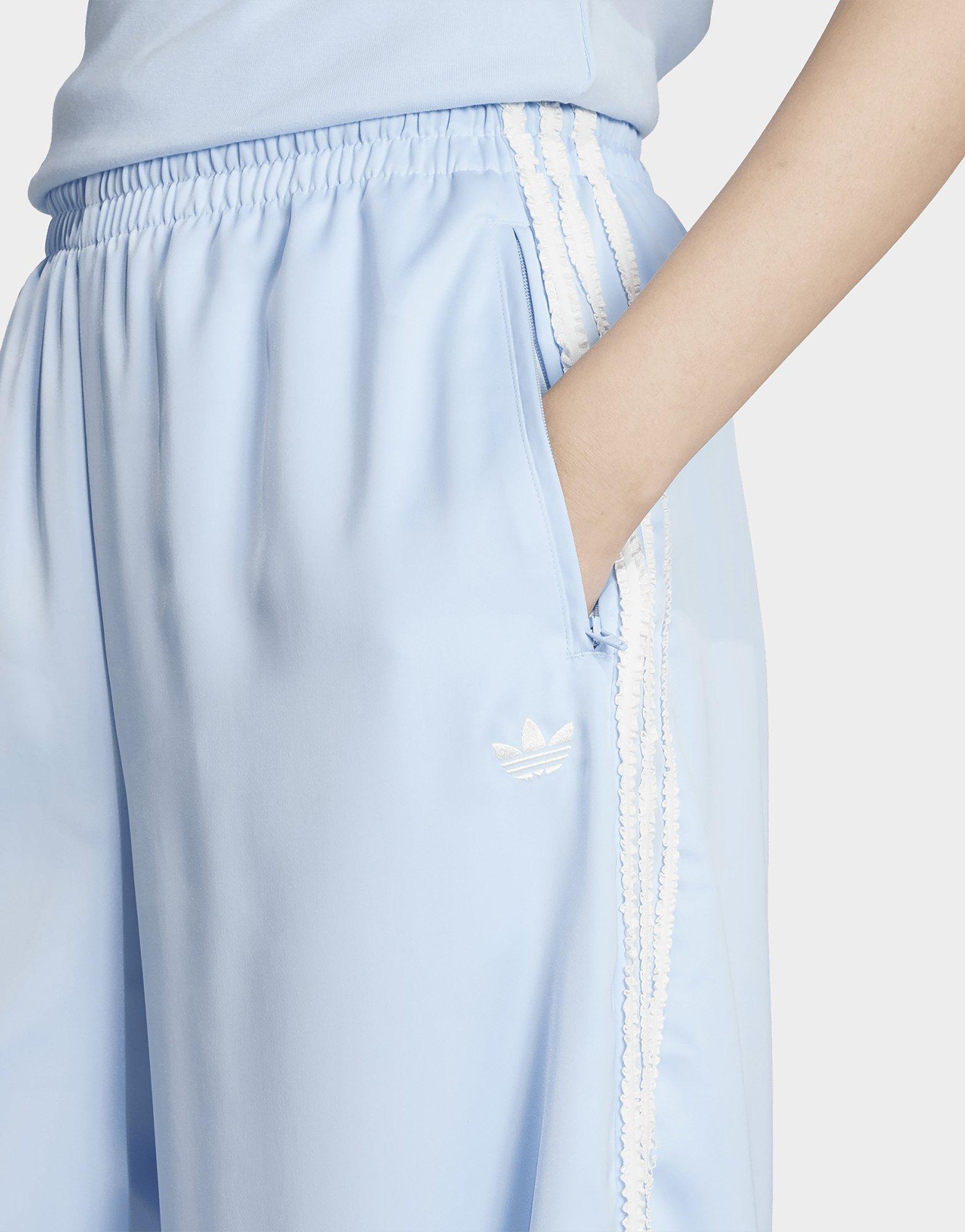 adidas adidas Originals Satin Ruffle 3-Stripes Wide Leg Broek