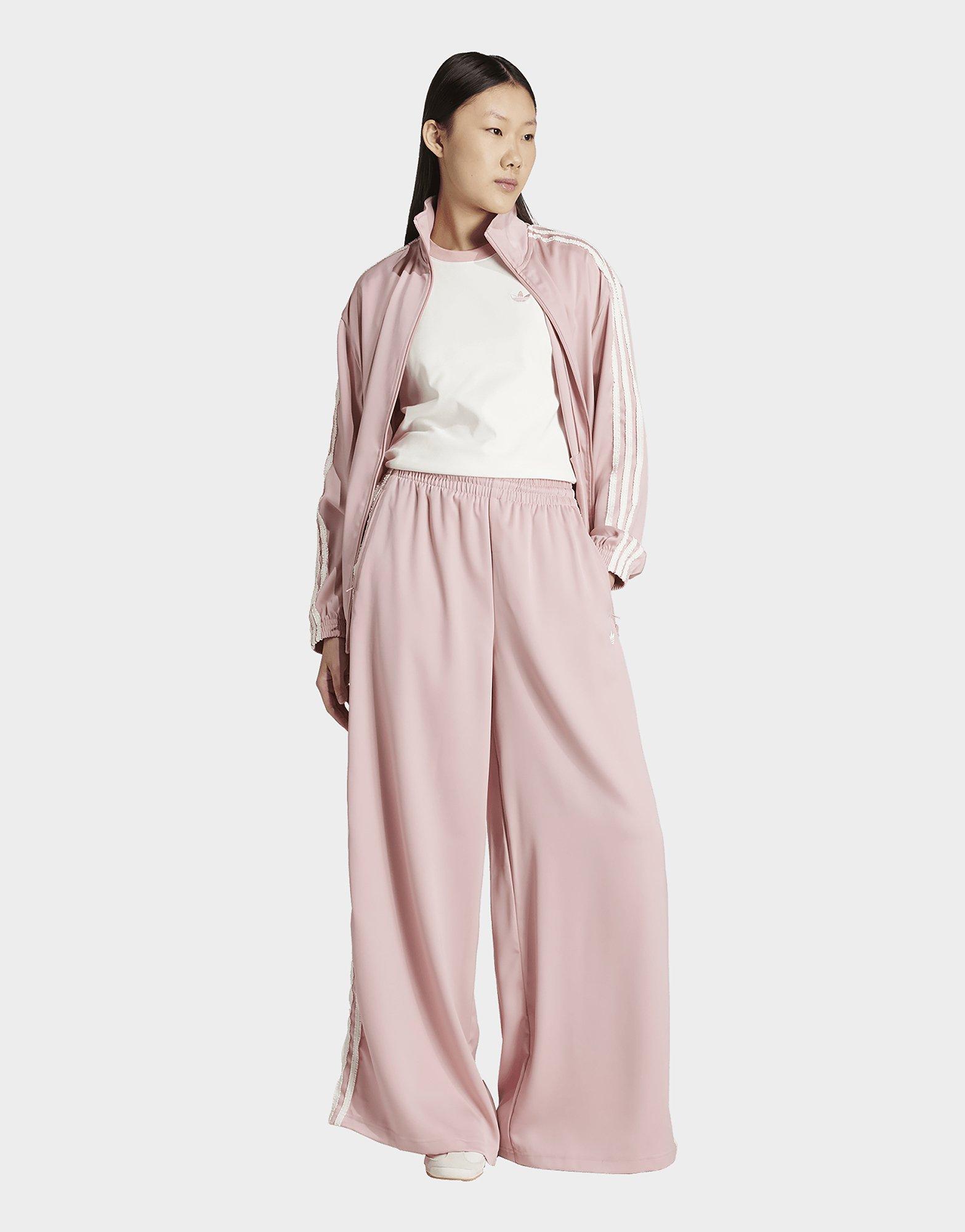 adidas adidas Originals Satin Ruffle 3-Stripes Wide Leg Broek