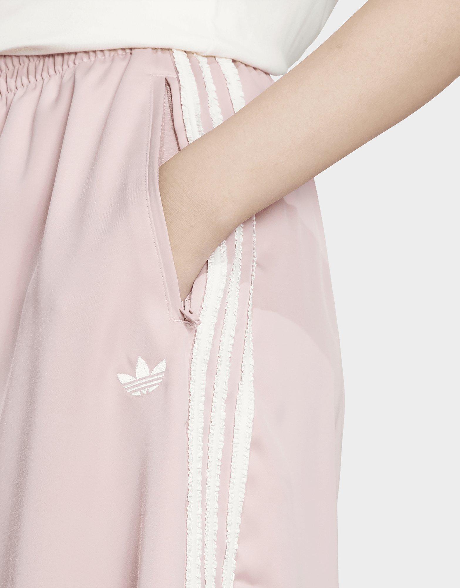adidas adidas Originals Satin Ruffle 3-Stripes Wide Leg Broek