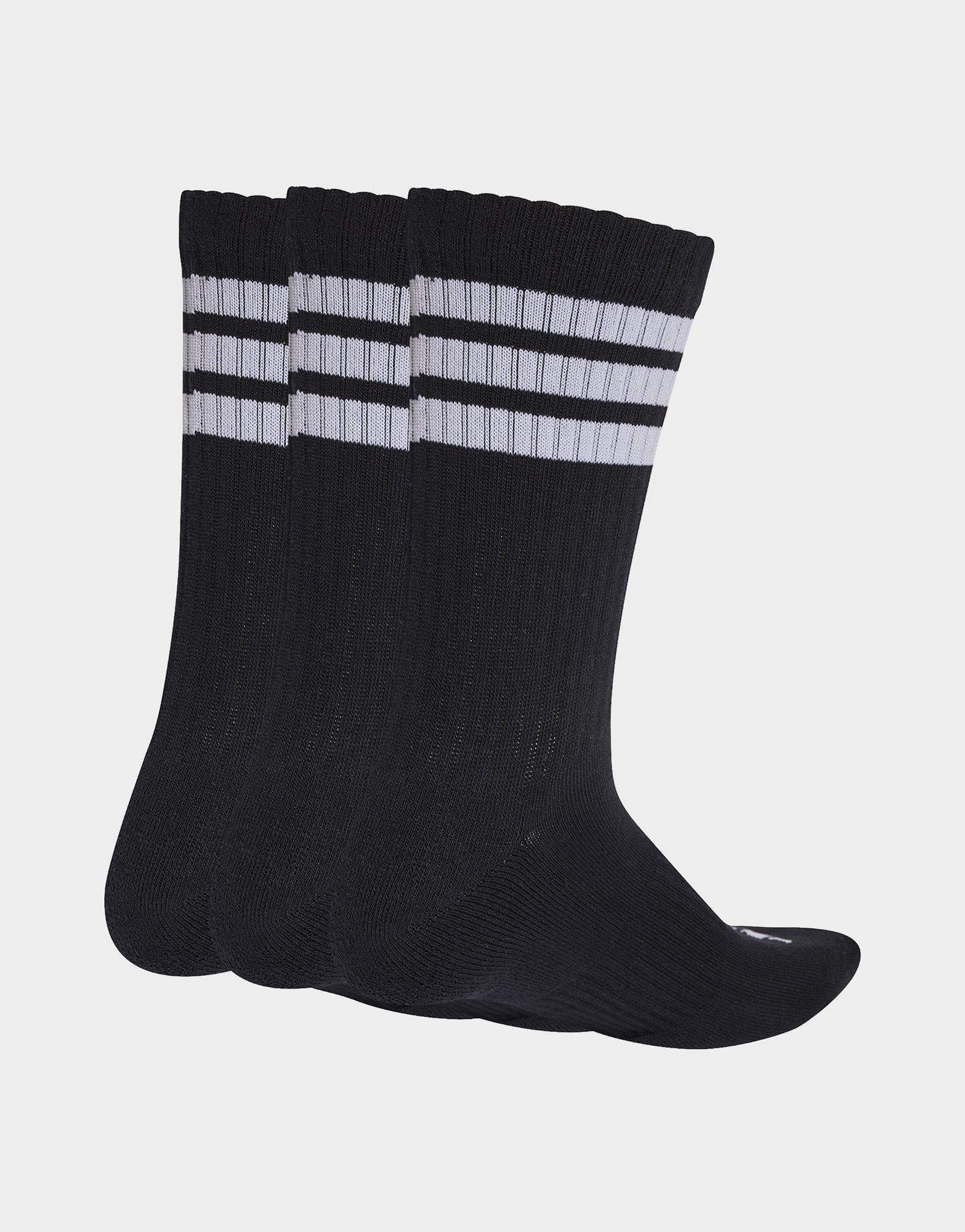 adidas 3-STRIPES CUSHIONED SPORTSWEAR CREW SOCKS 3 PAIR PACK