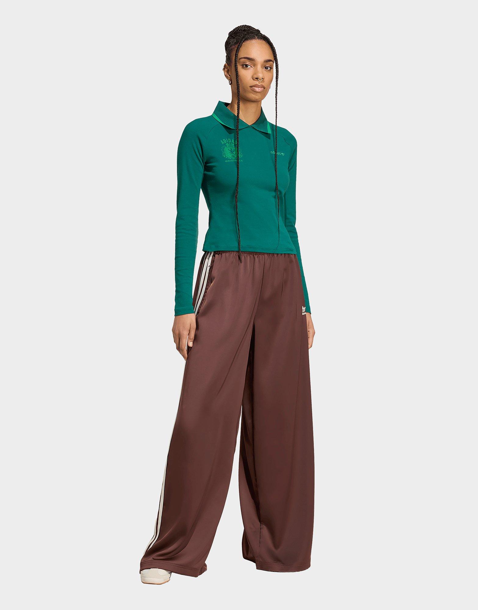 adidas Originals Pantalon de survêtement à jambes larges en satin Adicolor