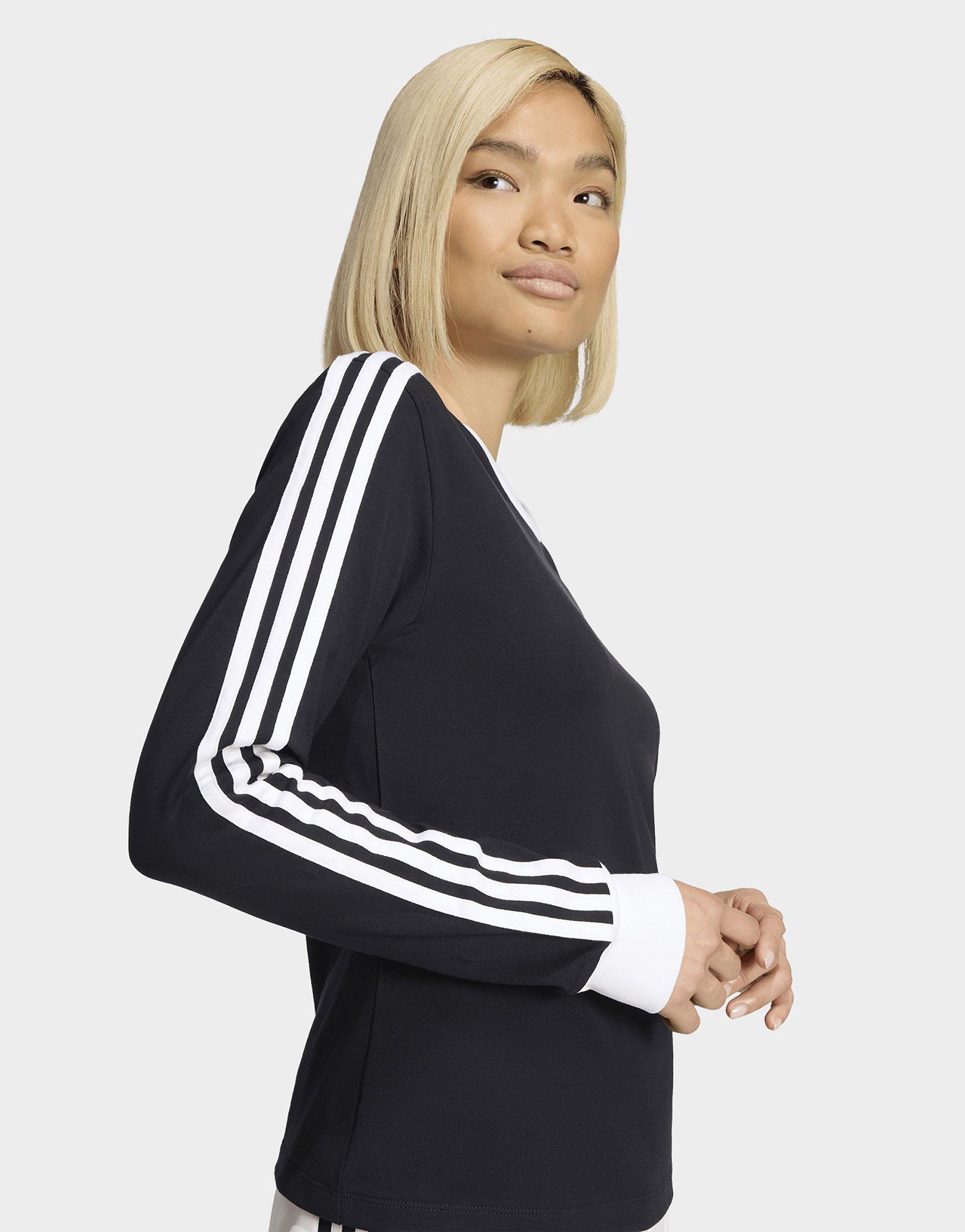 adidas T-shirt 3 Bandes Manches Longues (slim)