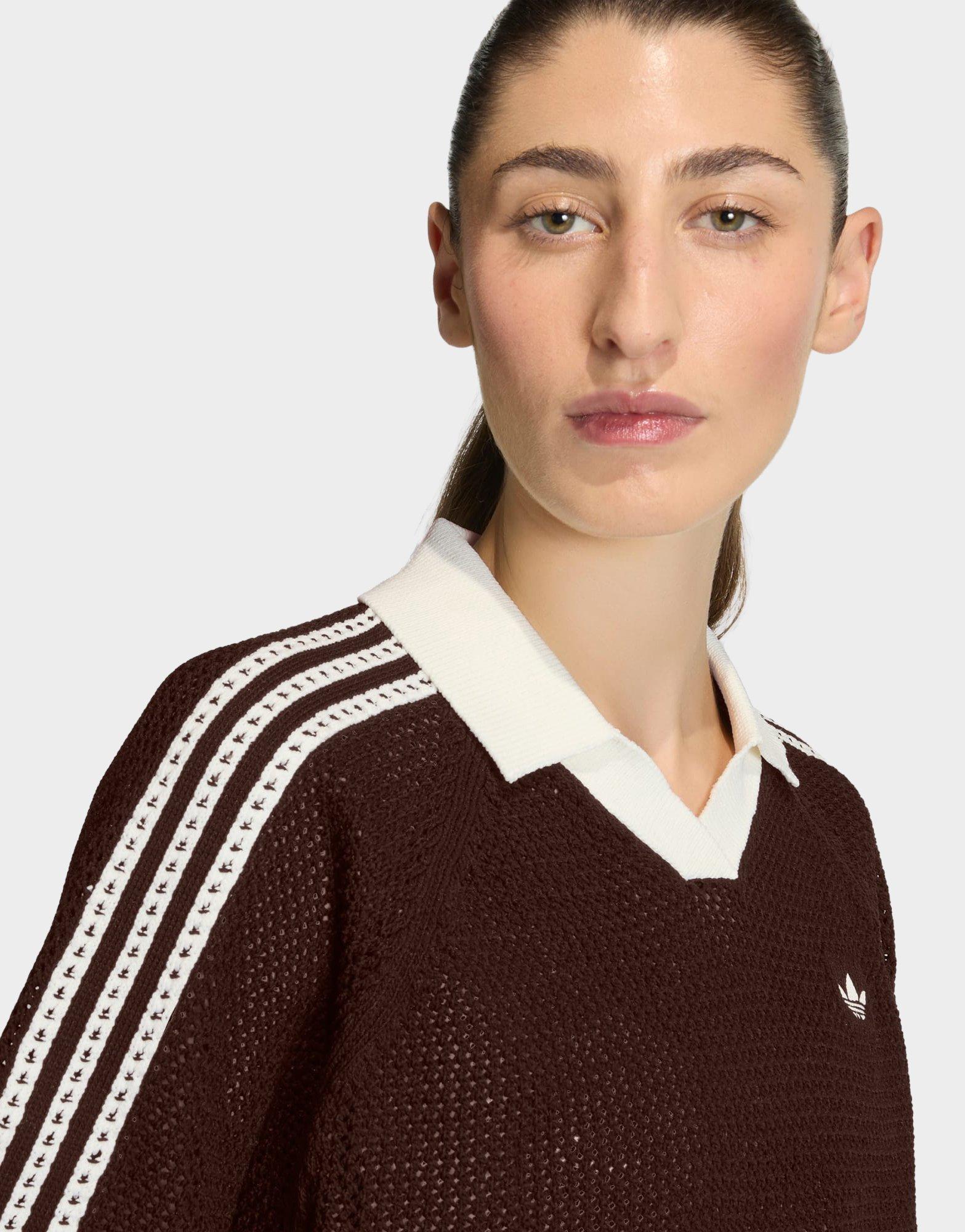 adidas Originals Knitted Crochet Polo