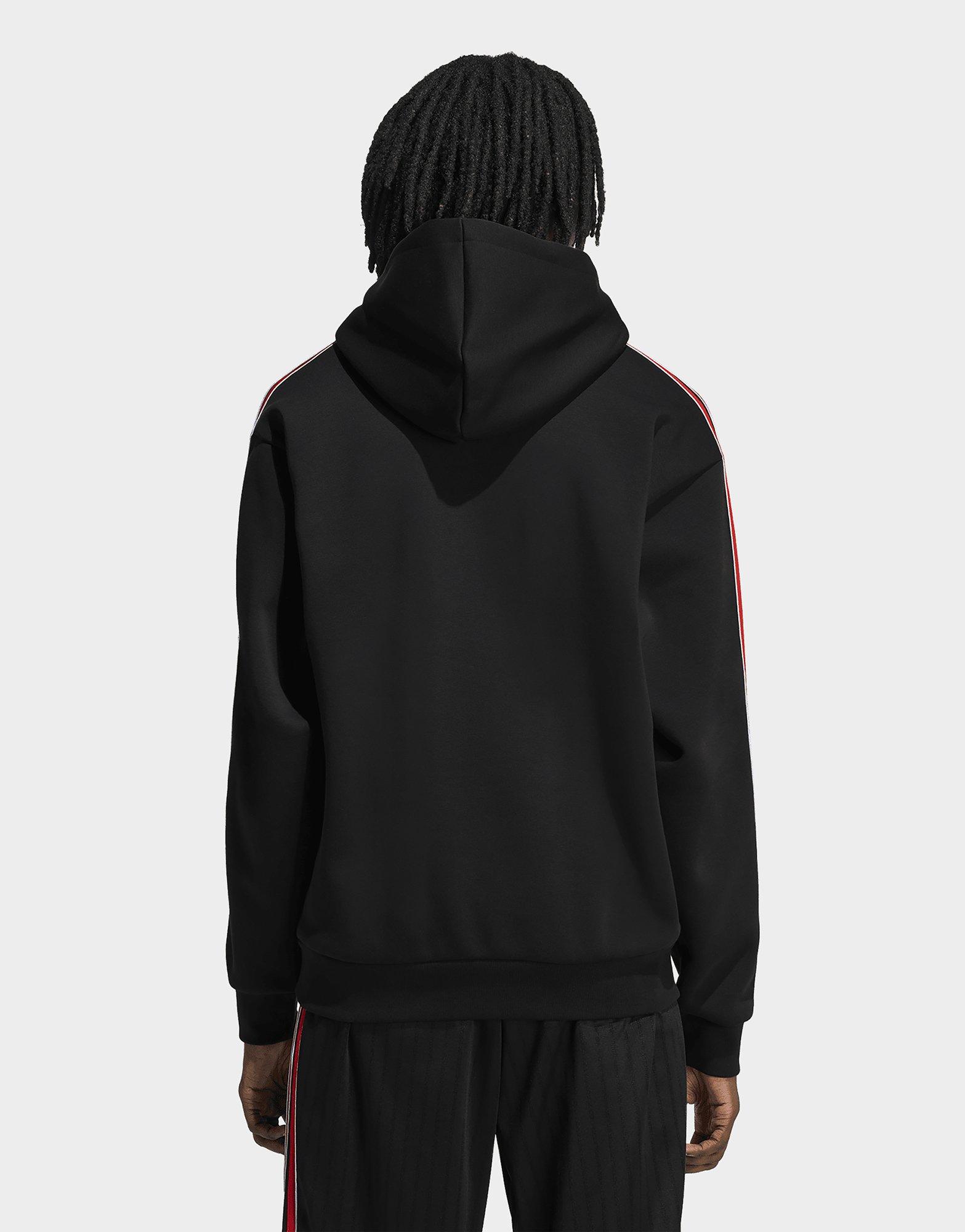 adidas SUDADERA CON CAPUCHA Y DISEÑO RIBETEADO DE 3 BANDAS