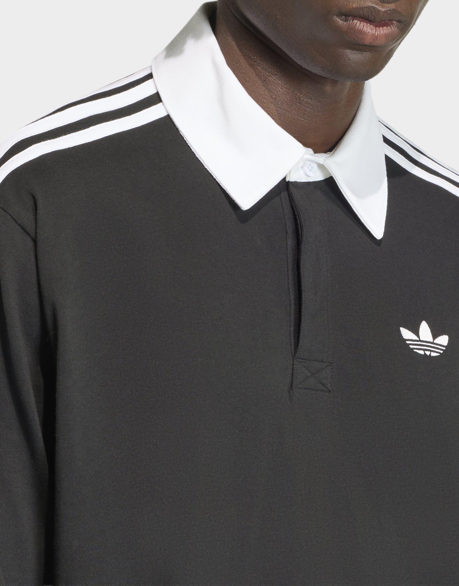 adidas POLO DE RUGBY À MANCHES LONGUES 3 BANDES