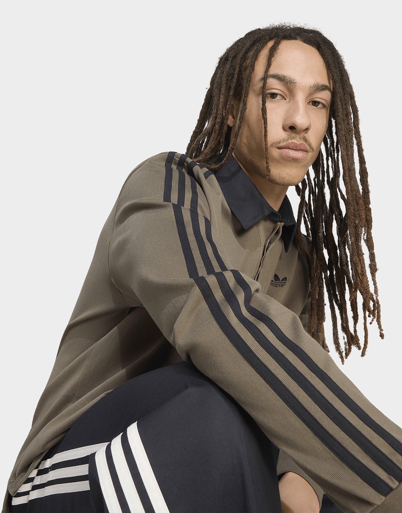 adidas Polo De Rugby Manches Longues 3 Bandes
