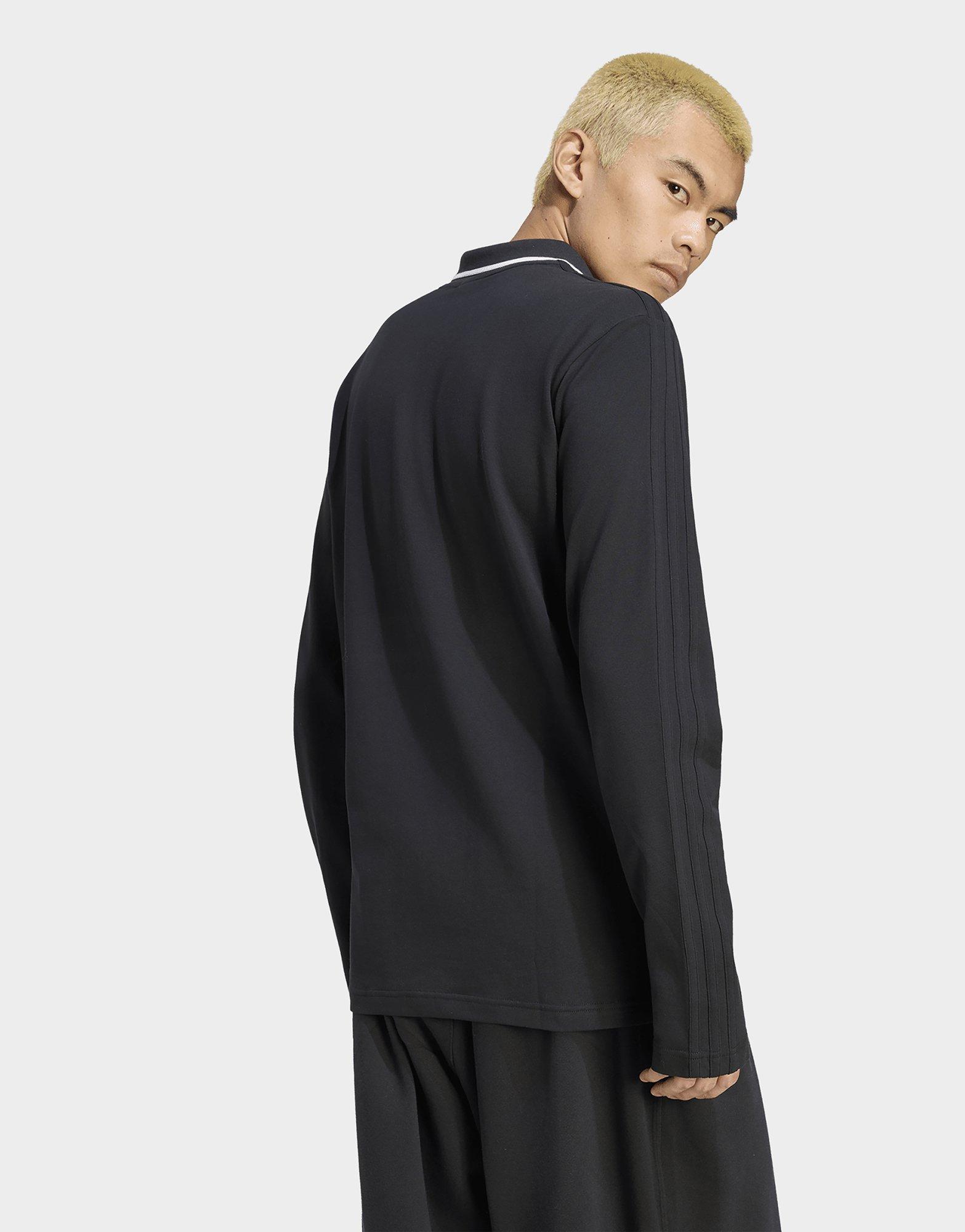adidas Polo Manches Longues Côtelé Façonné 3 Bandes