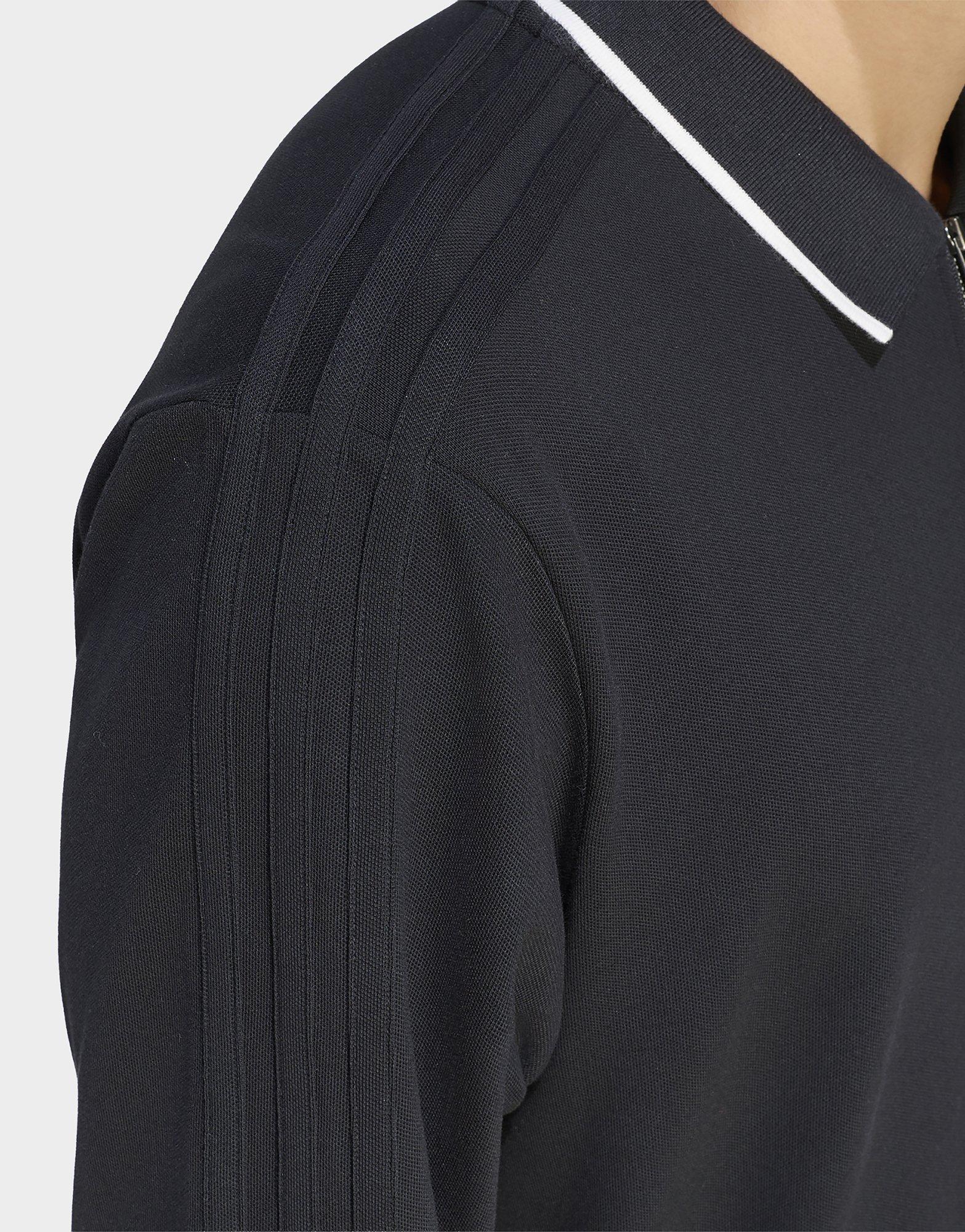 adidas Polo Manches Longues Côtelé Façonné 3 Bandes