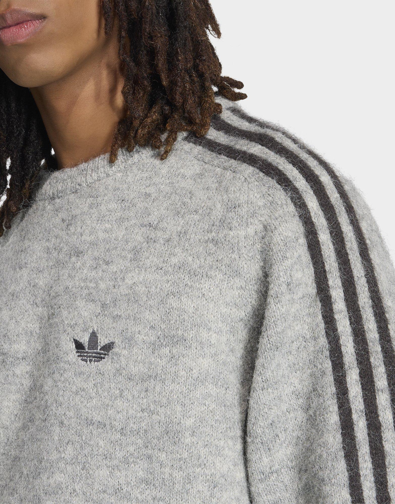 adidas Sweat-shirt Ras-du-cou Maille Pelucheuse 3 Bandes
