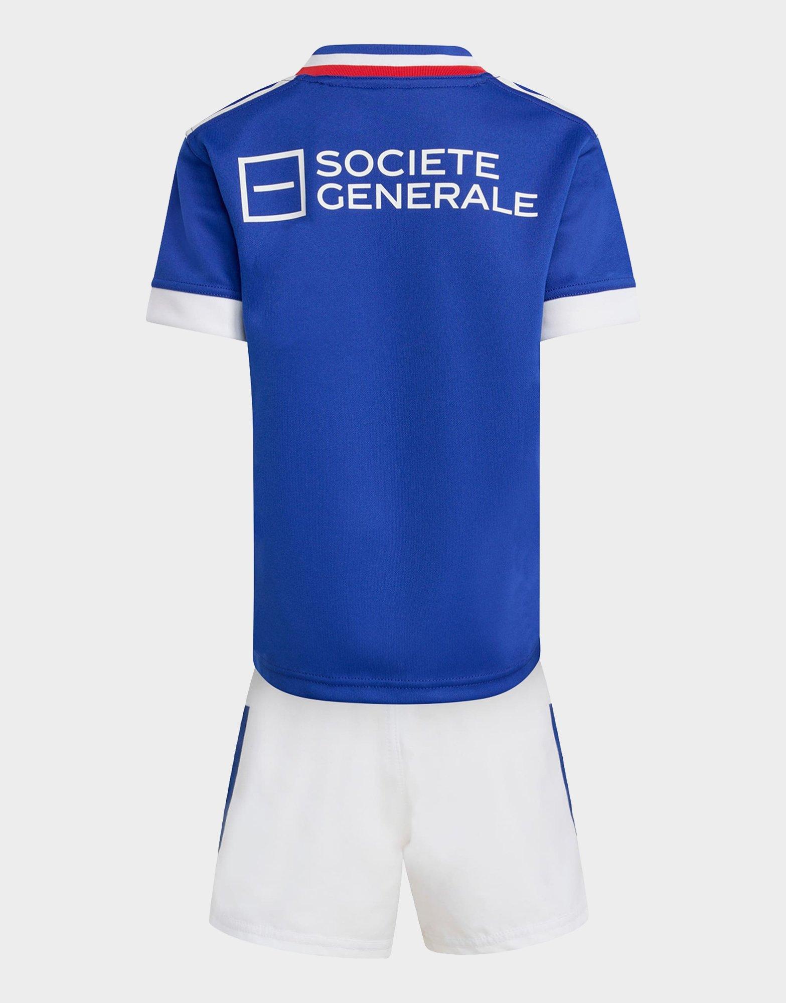 adidas Miniequipación con camiseta y pantalón corto de rugby Francia Réplica