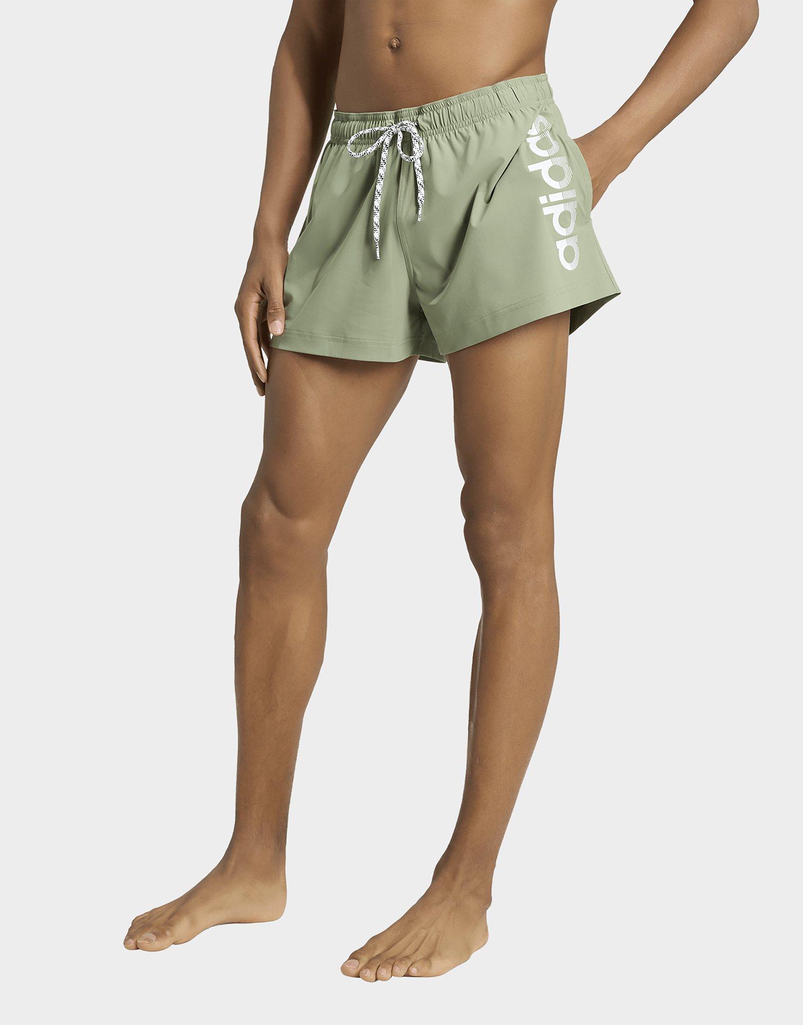 adidas Logo Stretchy Knit Swim Shorts 3 Inch